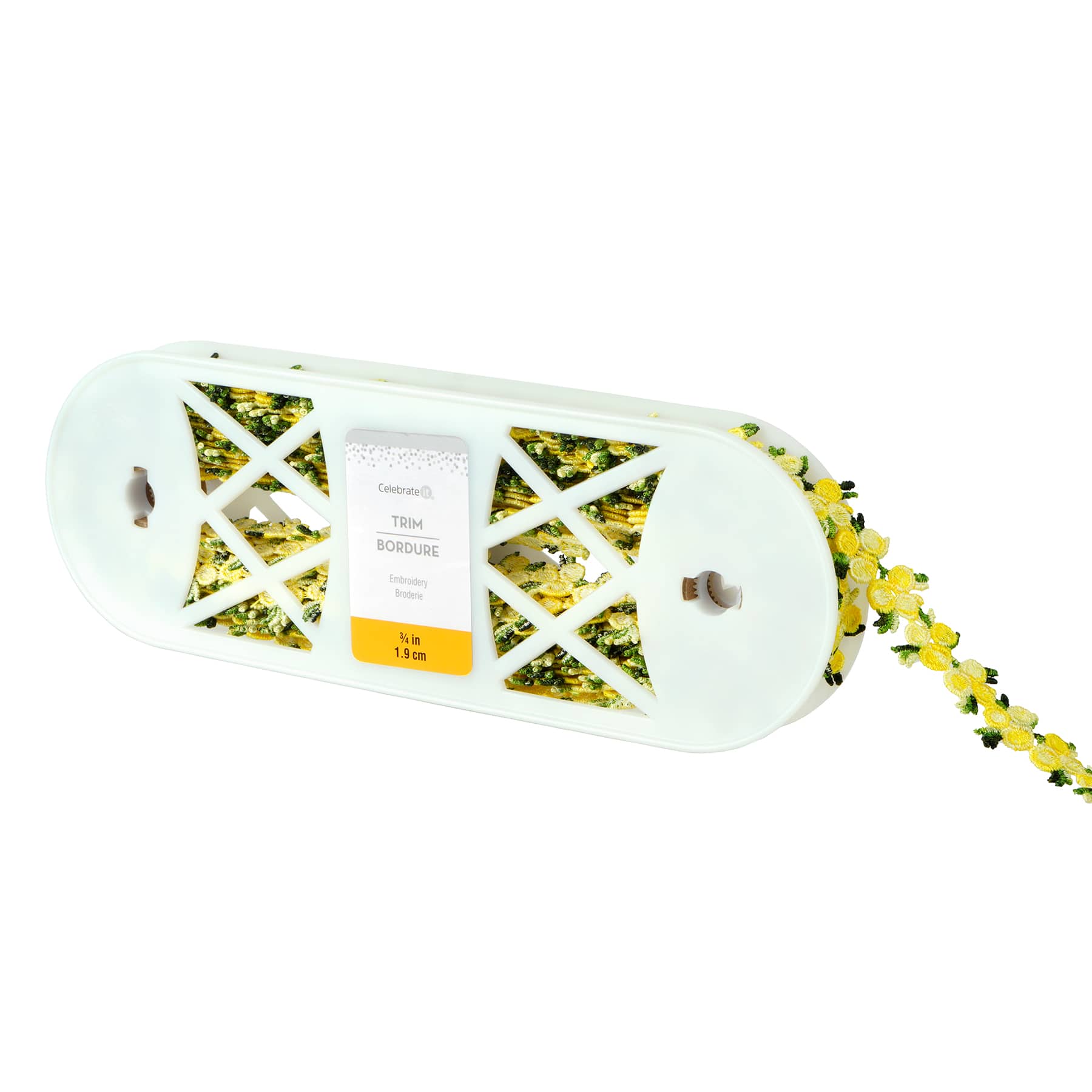 3/4" Yellow Flower Embroidery Trim by Celebrate It®