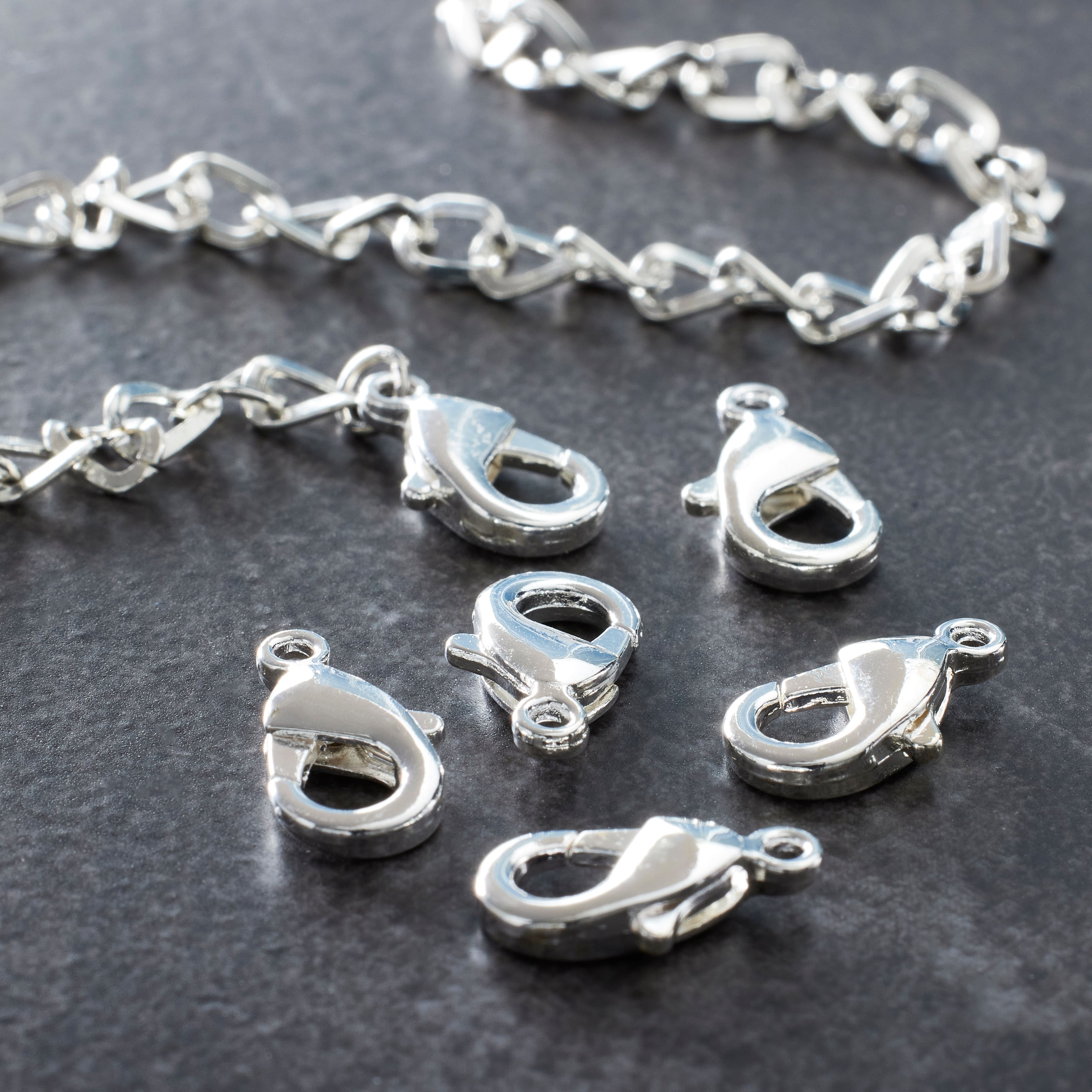 Silver Finish Lobster Clasps by Bead Landing&#x2122;, 15mm
