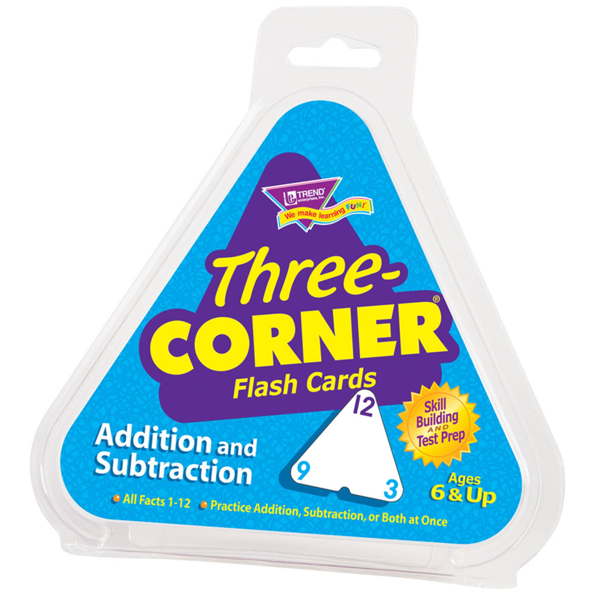 Trend Enterprises® Addition & Subtraction 3 Corner Flash Cards