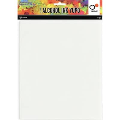 Tim Holtz Alcohol Ink White Yupo Paper 25/Pkg-8"X10"