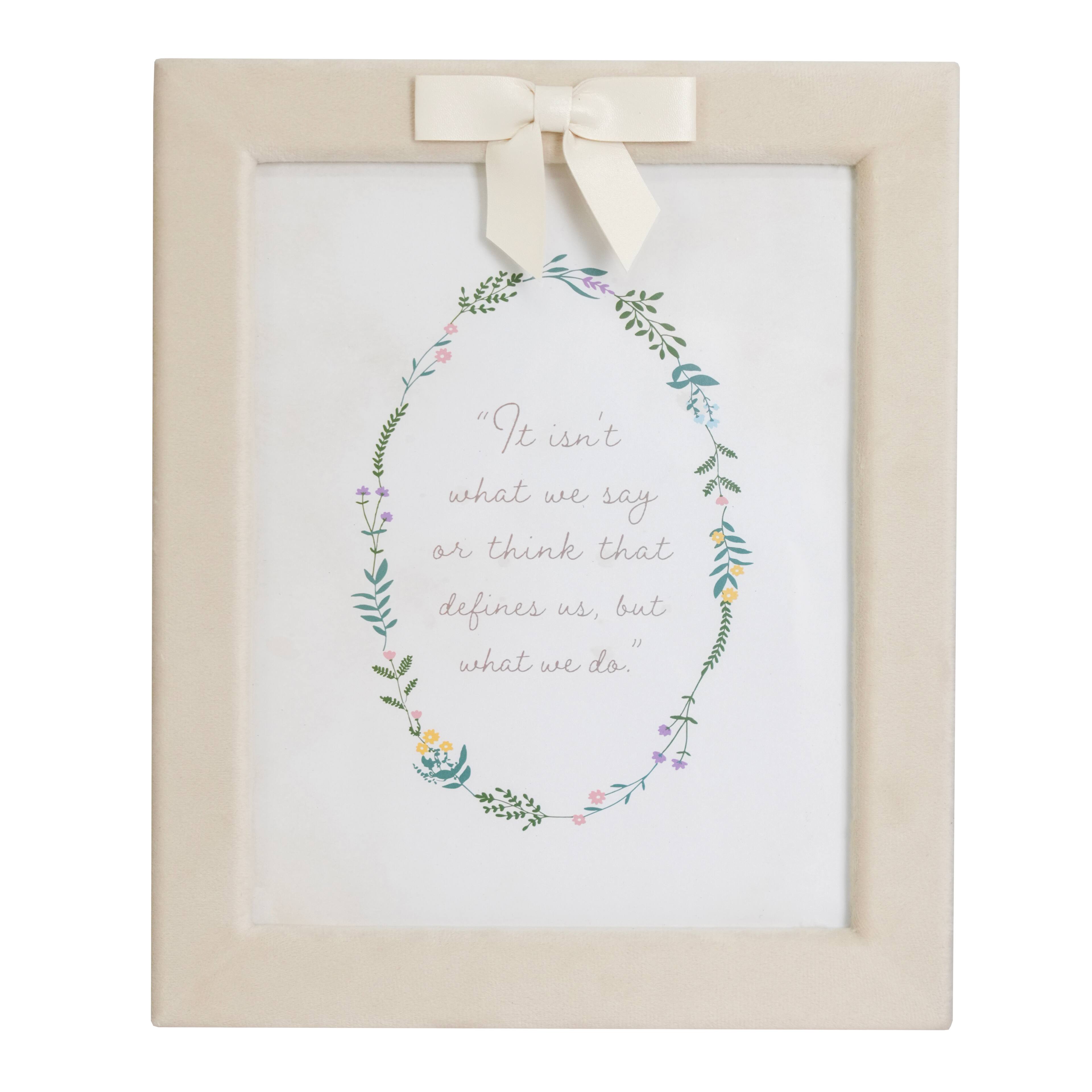 Just Jane 8" x 10" Cream Flocked Frame with Bow by Studio Décor®