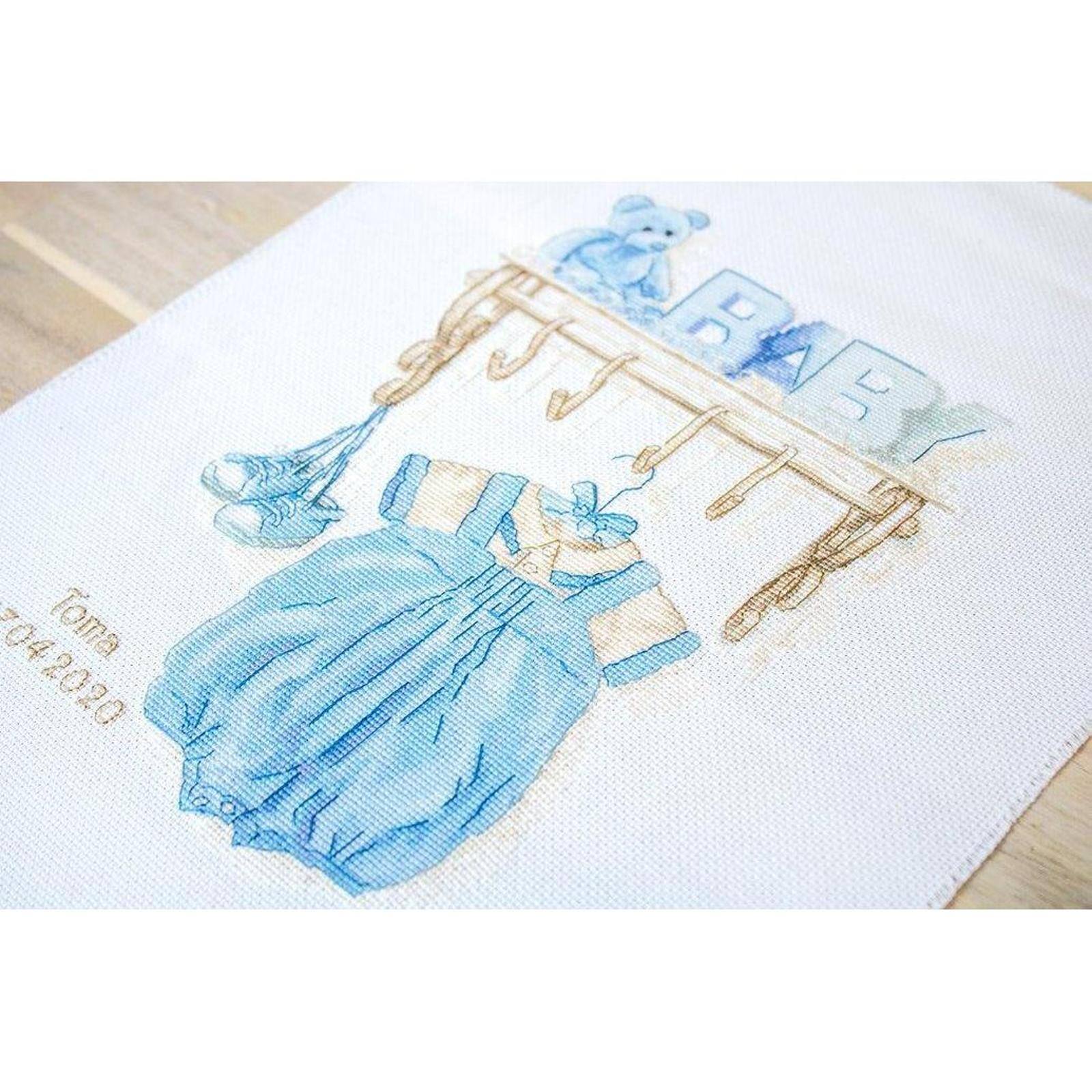 Luca-s Baby Boy Birth Counted Cross Stitch Kit