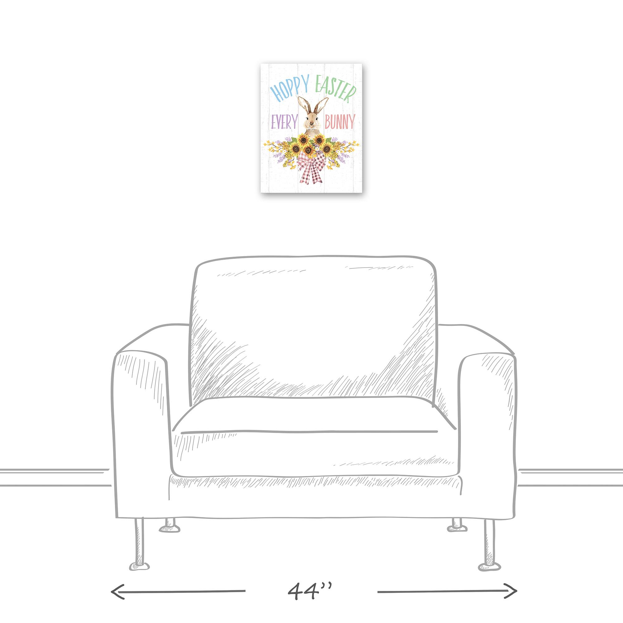 Hoppy Easter Every Bunny 11" x 14" Canvas Wall Art