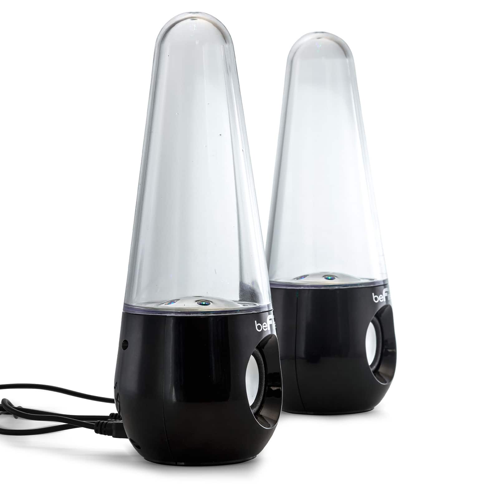 beFree Sound Black Bluetooth LED Dancing Water Multimedia Speakers