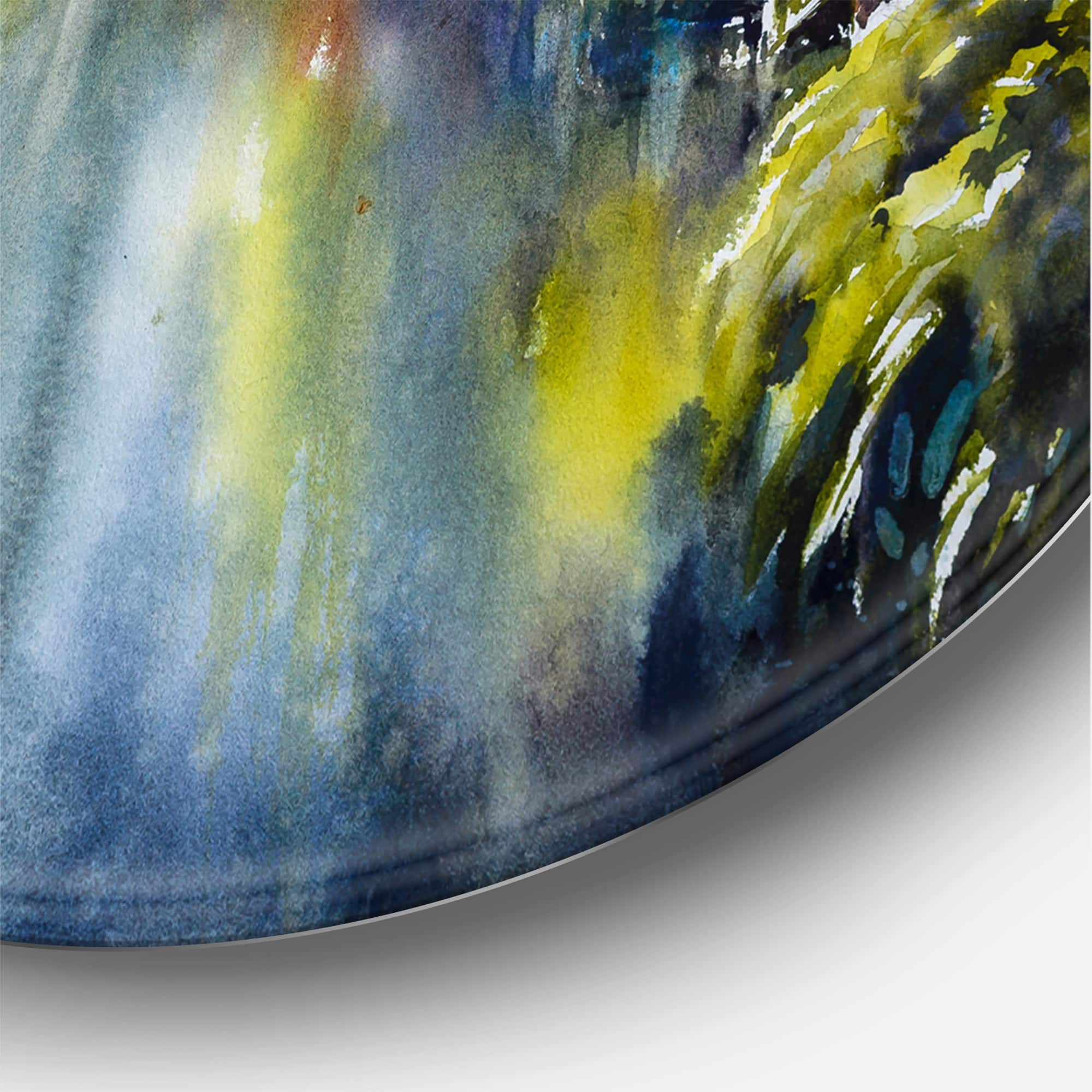 Designart - Mountain Village By The River In Austria - Nautical & Coastal Metal Circle Wall Art