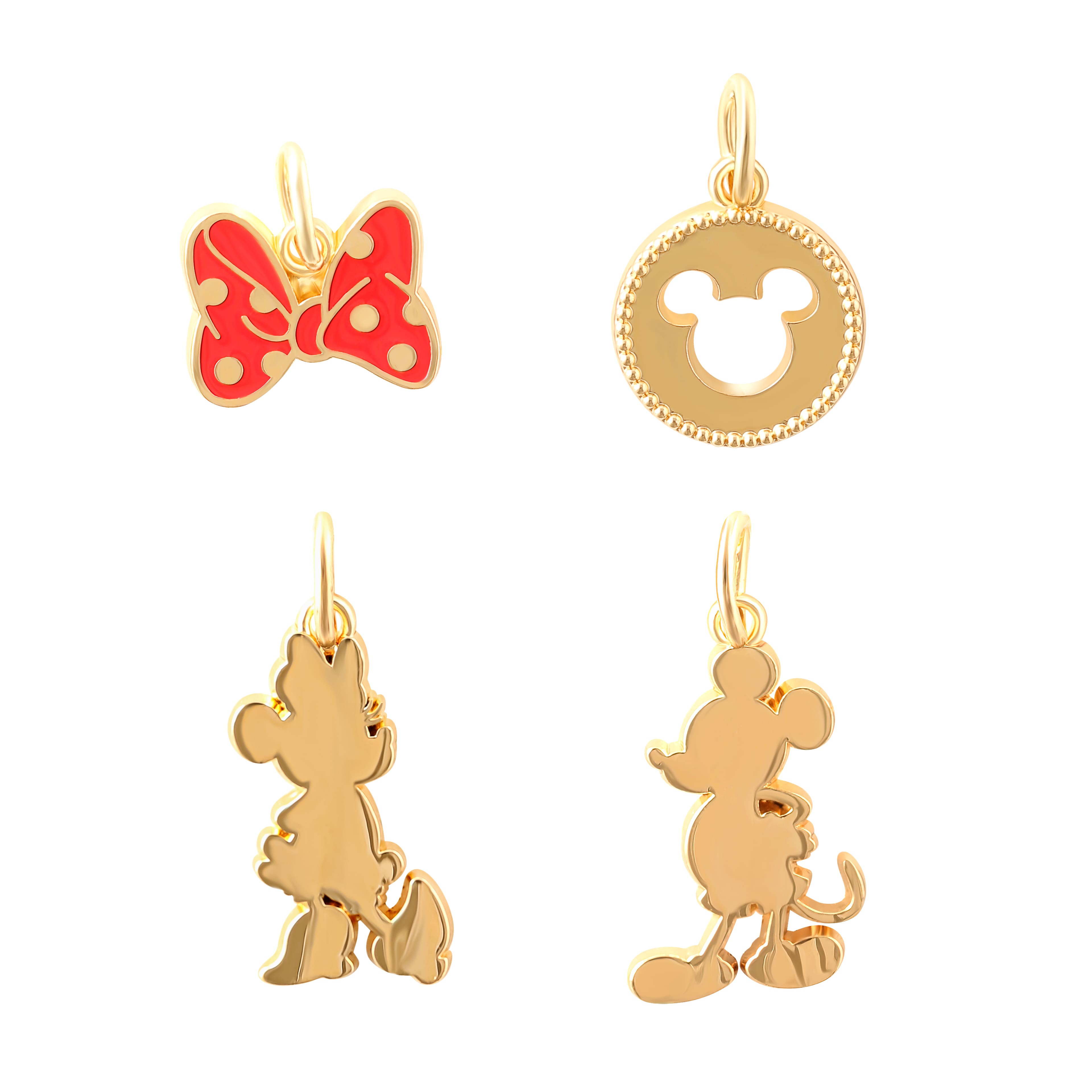 Disney® Gold Mickey & Minnie Mouse Charm Set