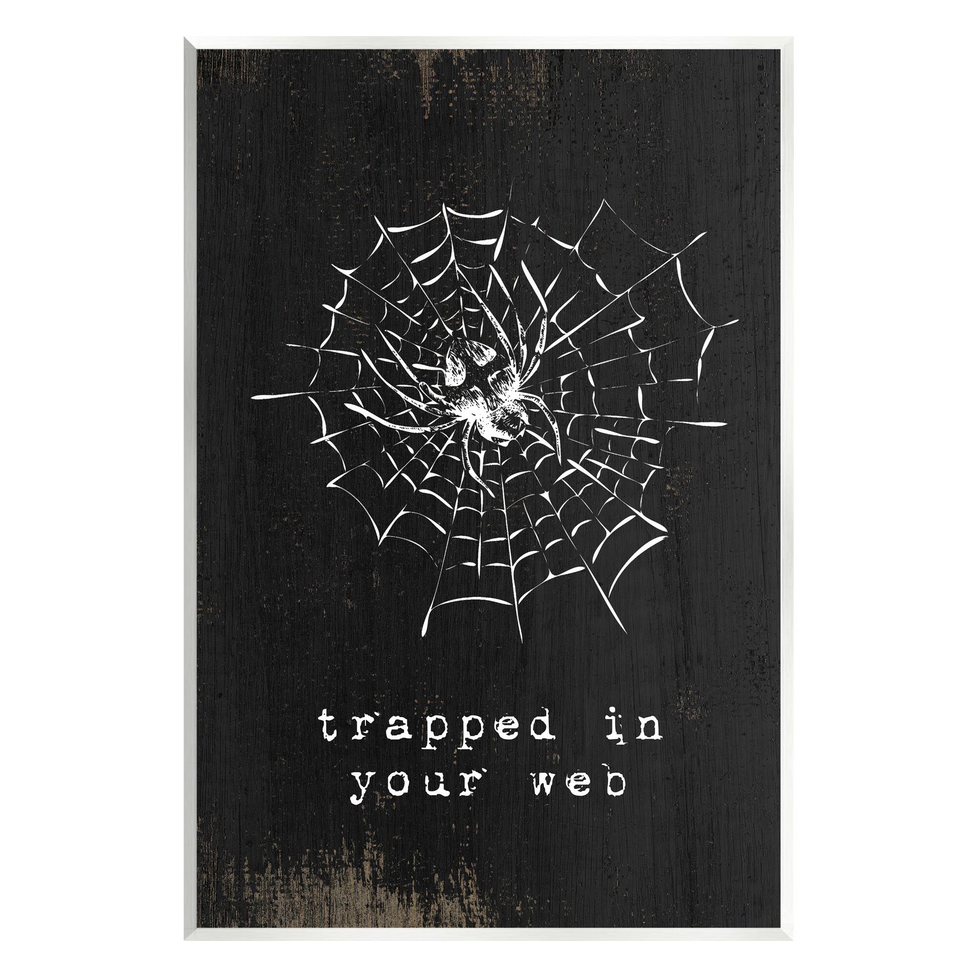 Stupell Industries Trapped In Your Web Spider Wall Plaque Art