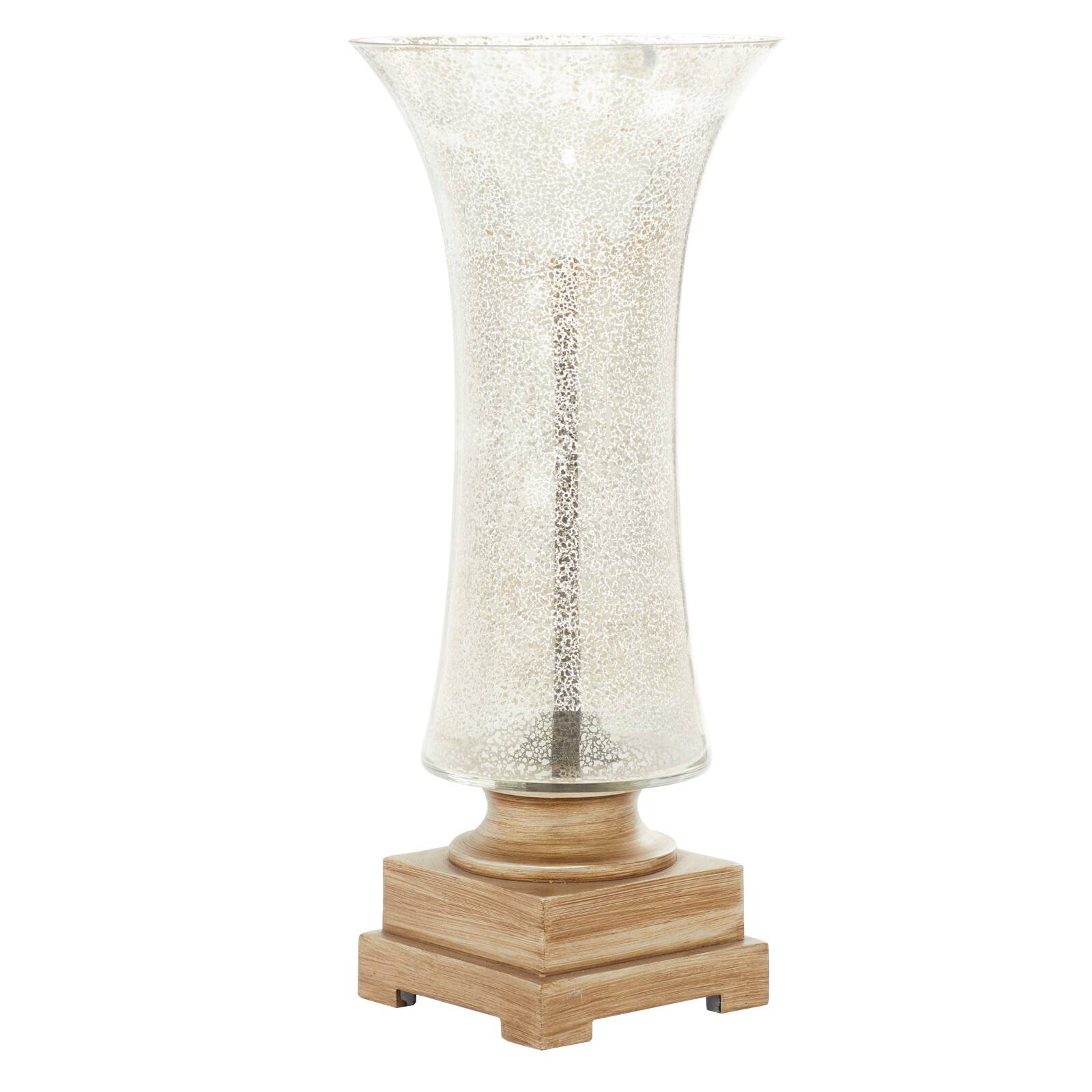 Set of 2" Gold Glass Glam Uplight, 18"