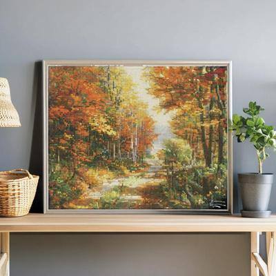 Diamond Dotz® Intermediate Level Thomas Kinkade A Walk Down Autumn Lane ...