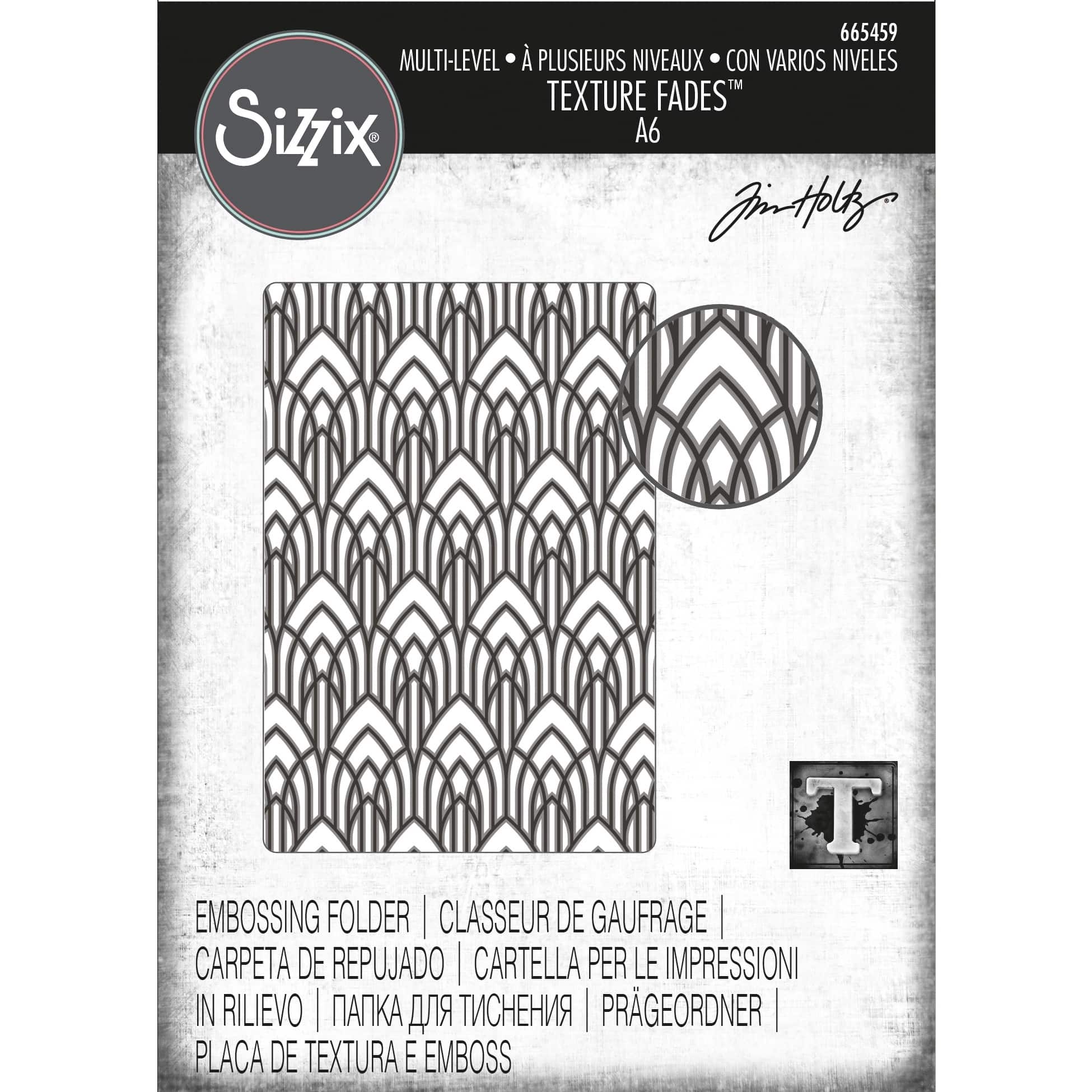 Sizzix&#xAE; Tim Holtz Arched Multi-Level Texture Fades Embossing Folder