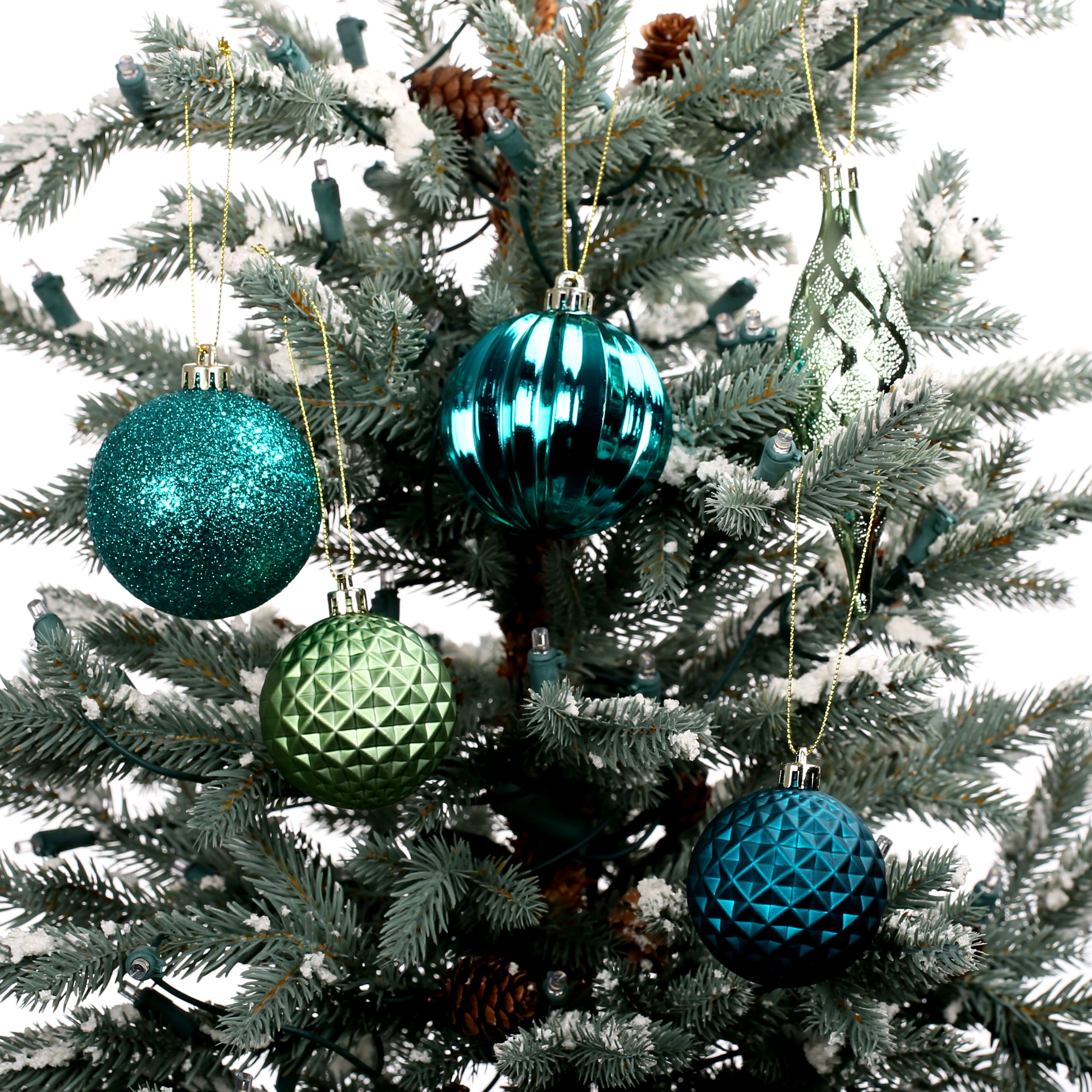 40 Pack Peacock Mixed Shatterproof Ornaments by Ashland&#xAE;