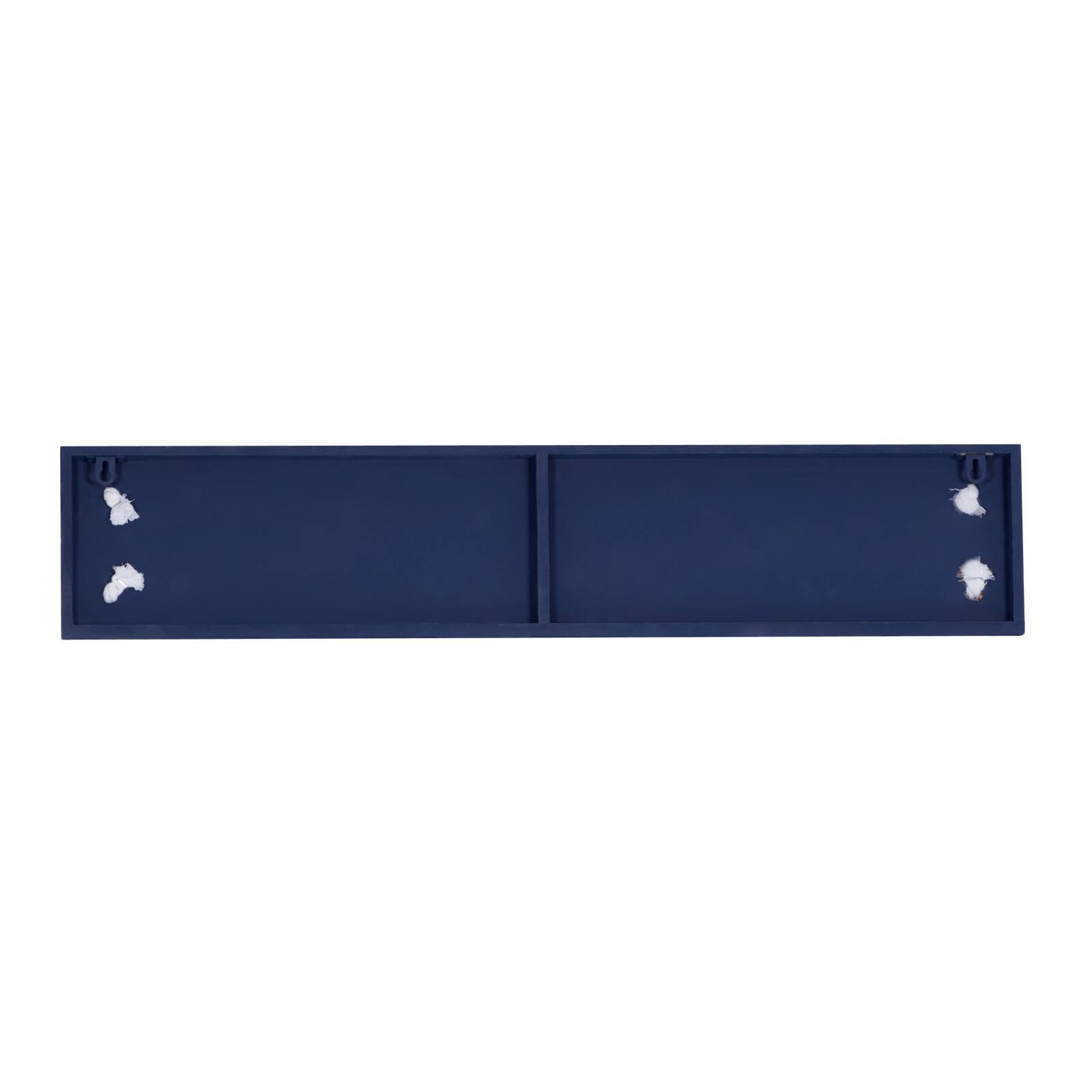 Coastal Blue and White Wood and Metal Welcome Sign, 6&#x22; x 32&#x22; x 2&#x22;