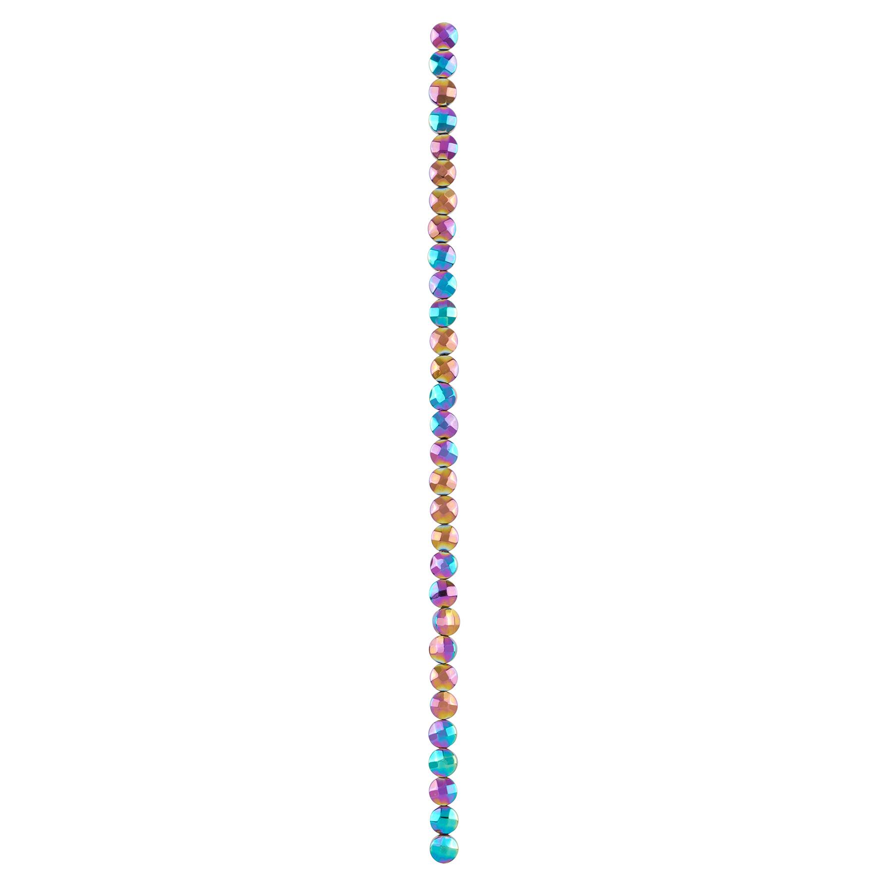 Faceted Hematite Coin Beads, 6mm by Bead Landing&#x2122;