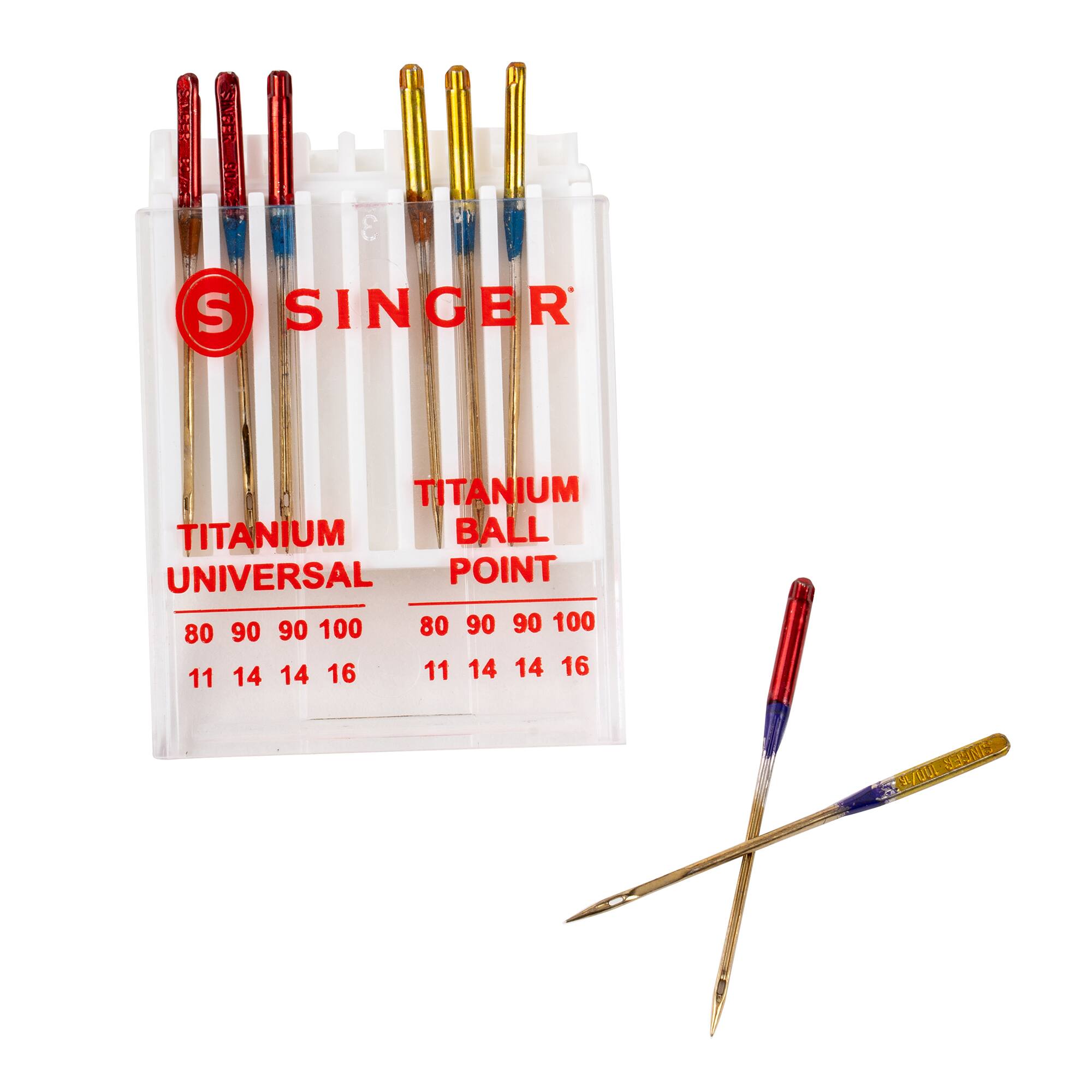 SINGER® Universal Regular & Ball Point Titanium Needles, 48ct.
