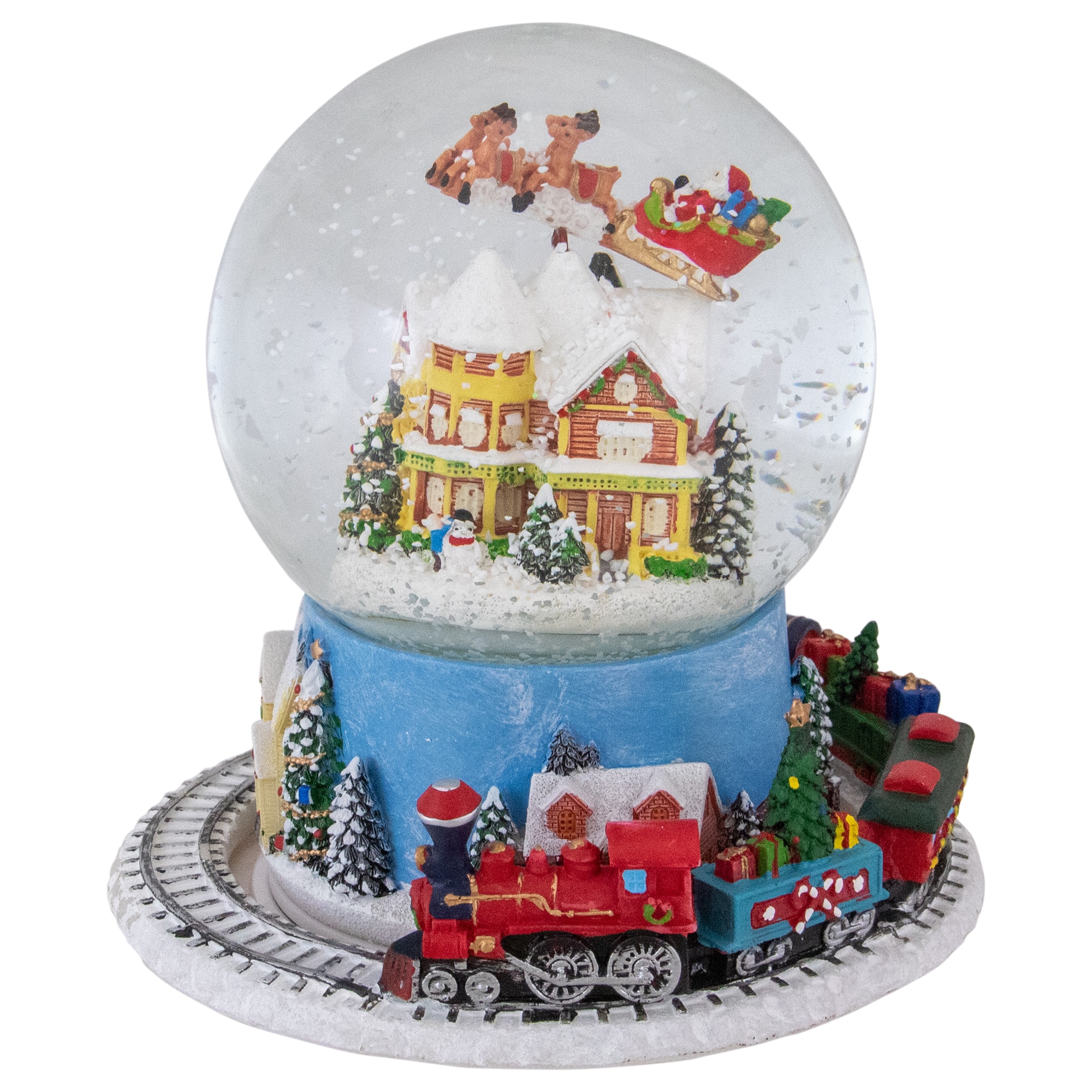 7.25" Musical Revolving House Christmas Snow Dome Décor