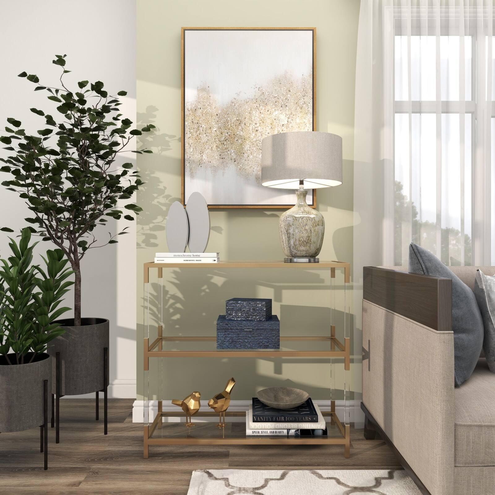 Silver Stainless Steel Vase with a Sleek Mirror Finish Set