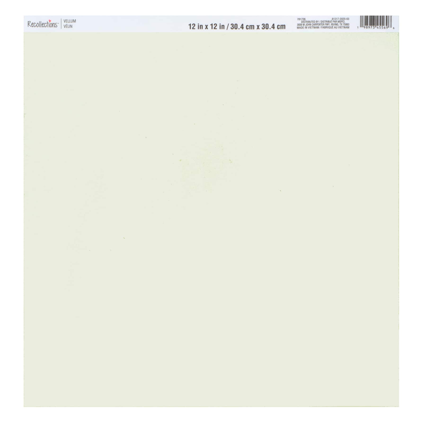 12" x 12" Ivory Vellum Paper by Recollections™