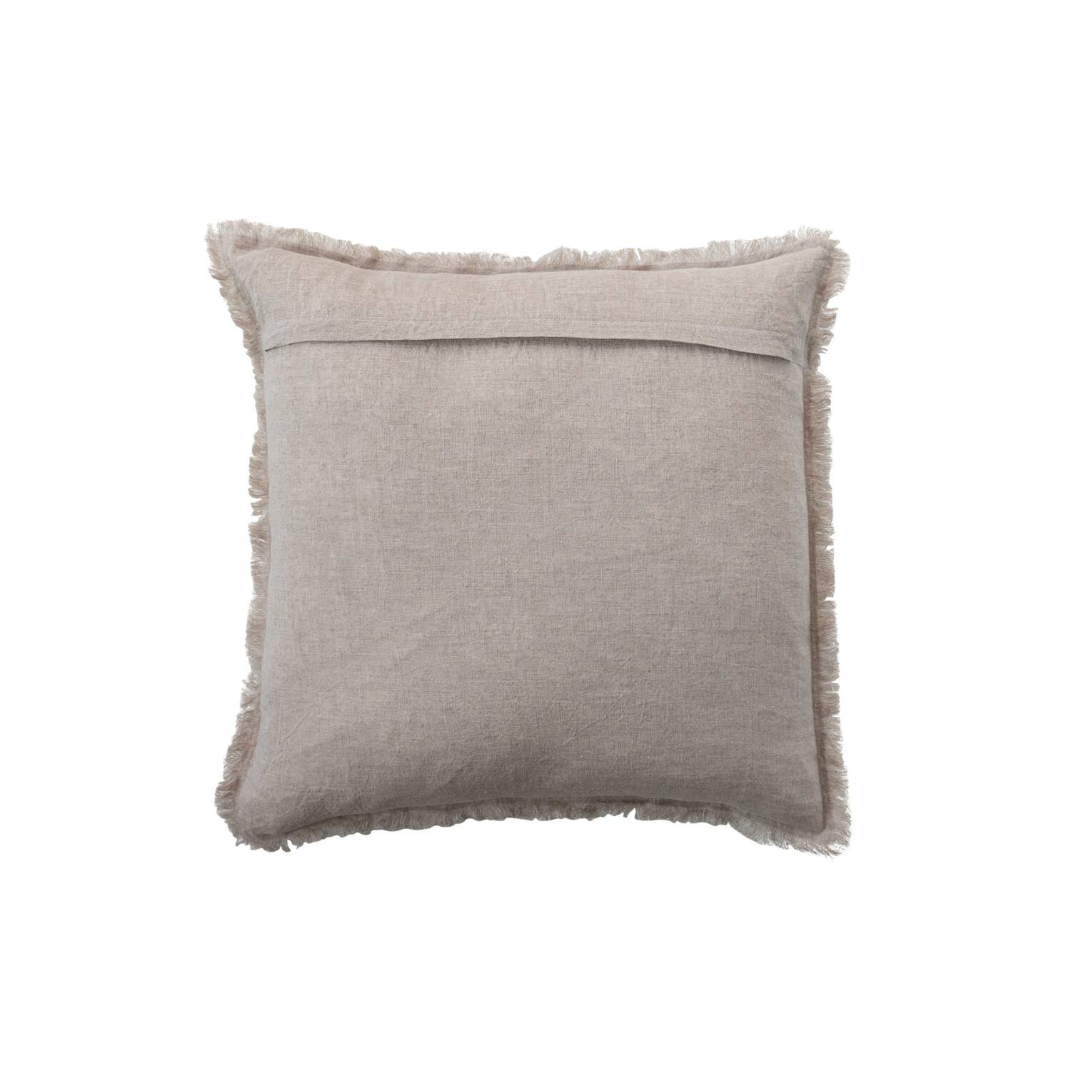 Hello Honey® Stonewashed Linen Pillow with Fringe