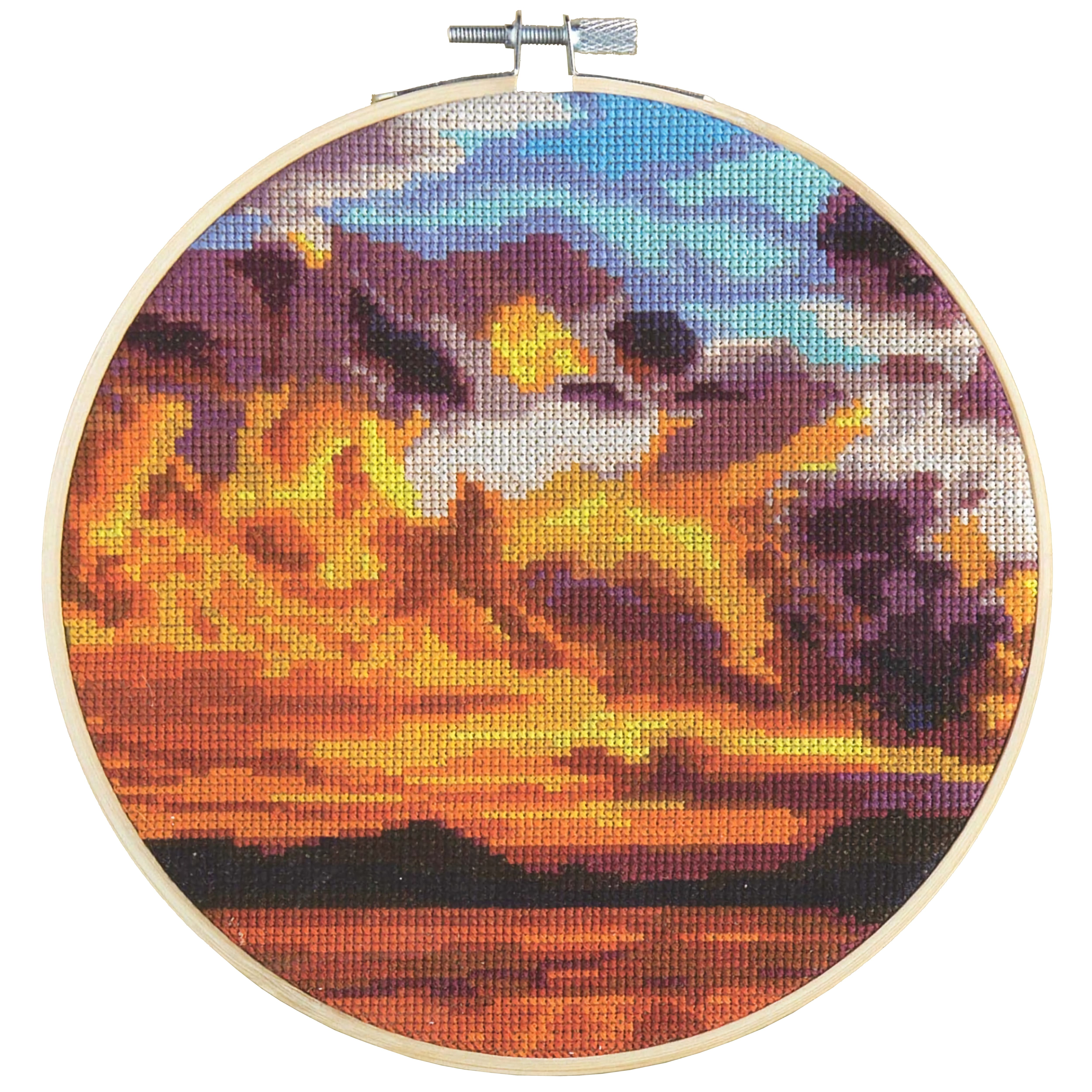 8 Colored Sky Cross Stitch Kit by Loops & Threads® 