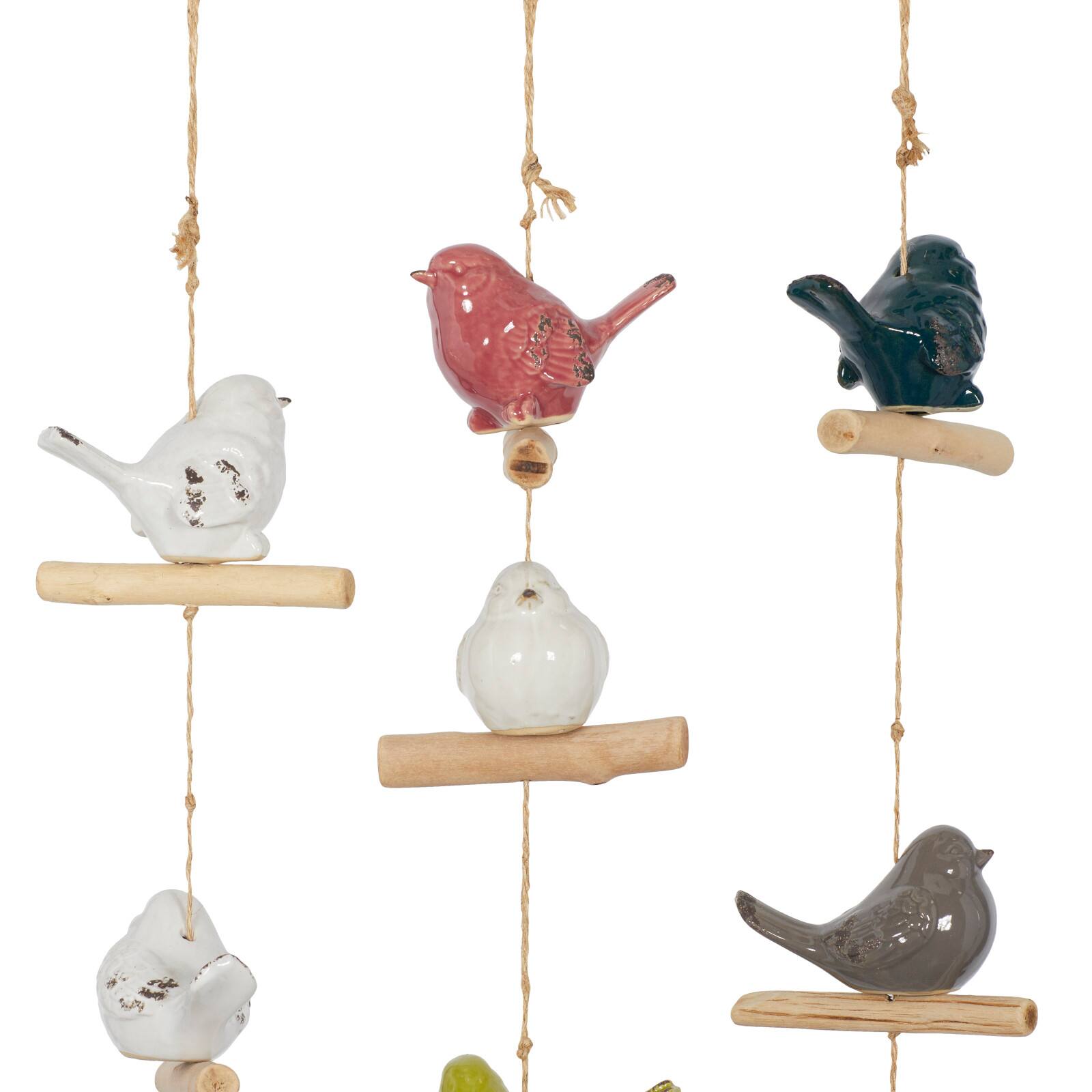 White Stoneware Coastal Windchime Set