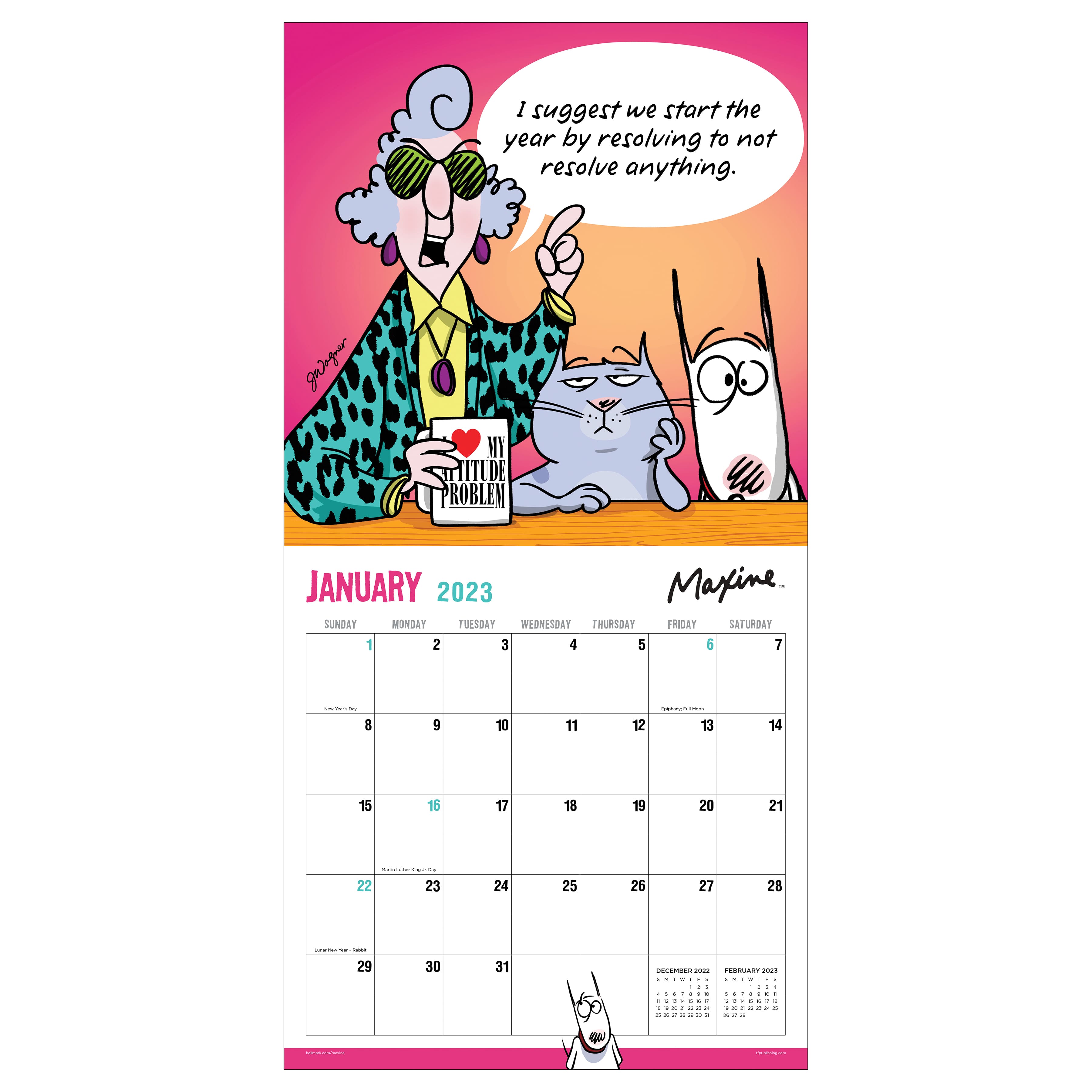TF Publishing 2023 Maxine Mandates Wall Calendar Wall Calendars