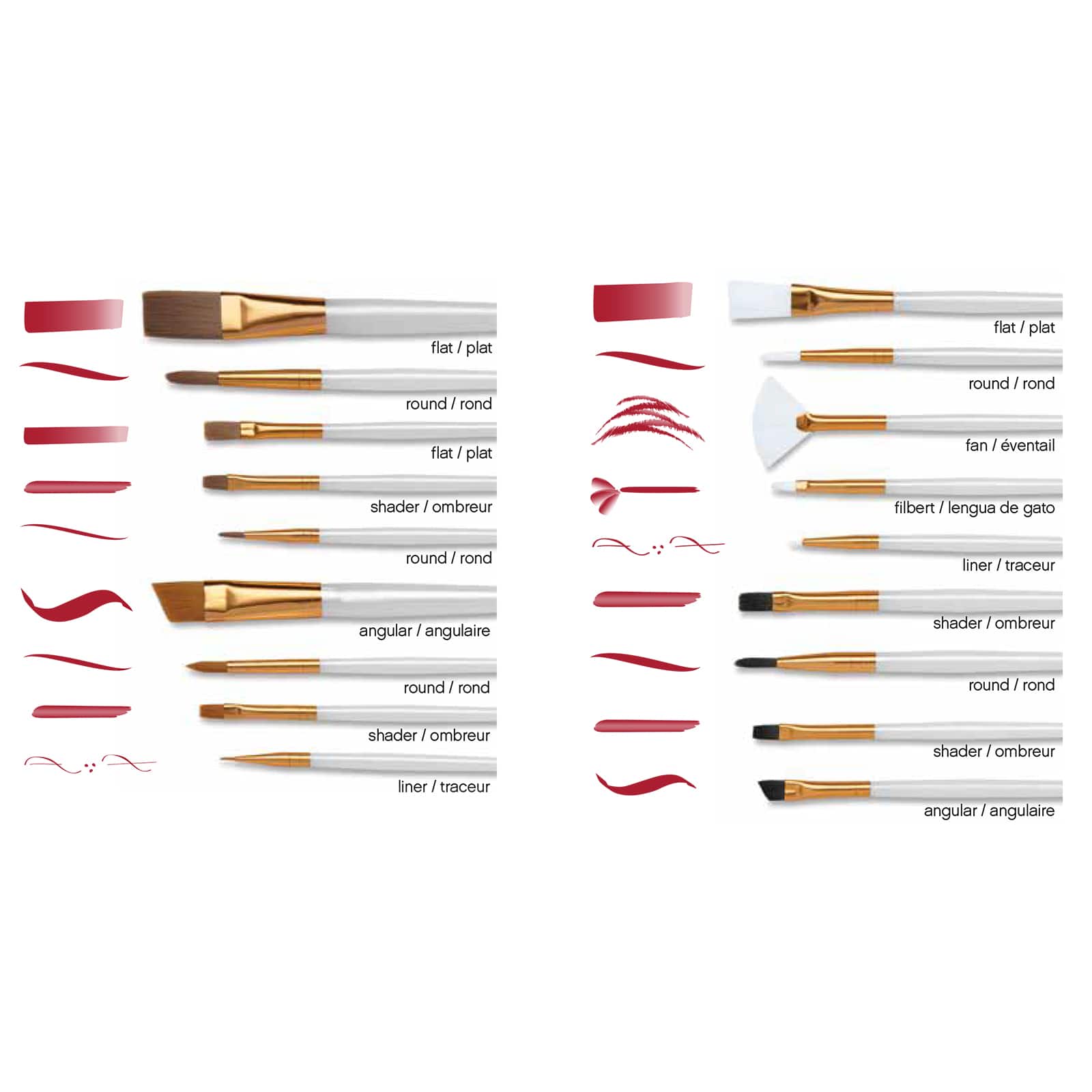 9 Packs: 18 ct. (162 total) Variety Taklon Brush Super Value Pack by Craft Smart&#xAE;