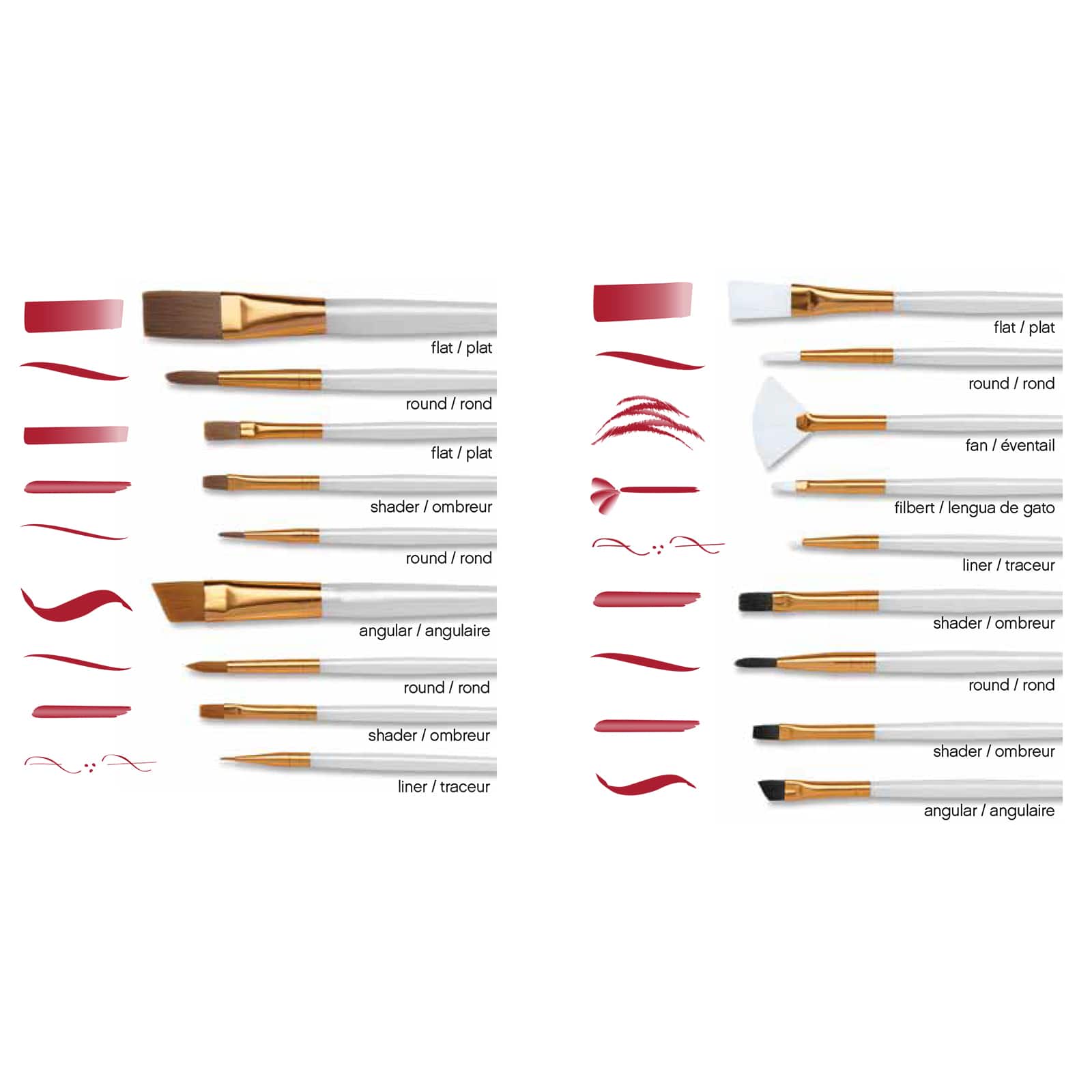 9 Packs: 18 ct. (162 total) Variety Taklon Brush Super Value Pack by Craft Smart®