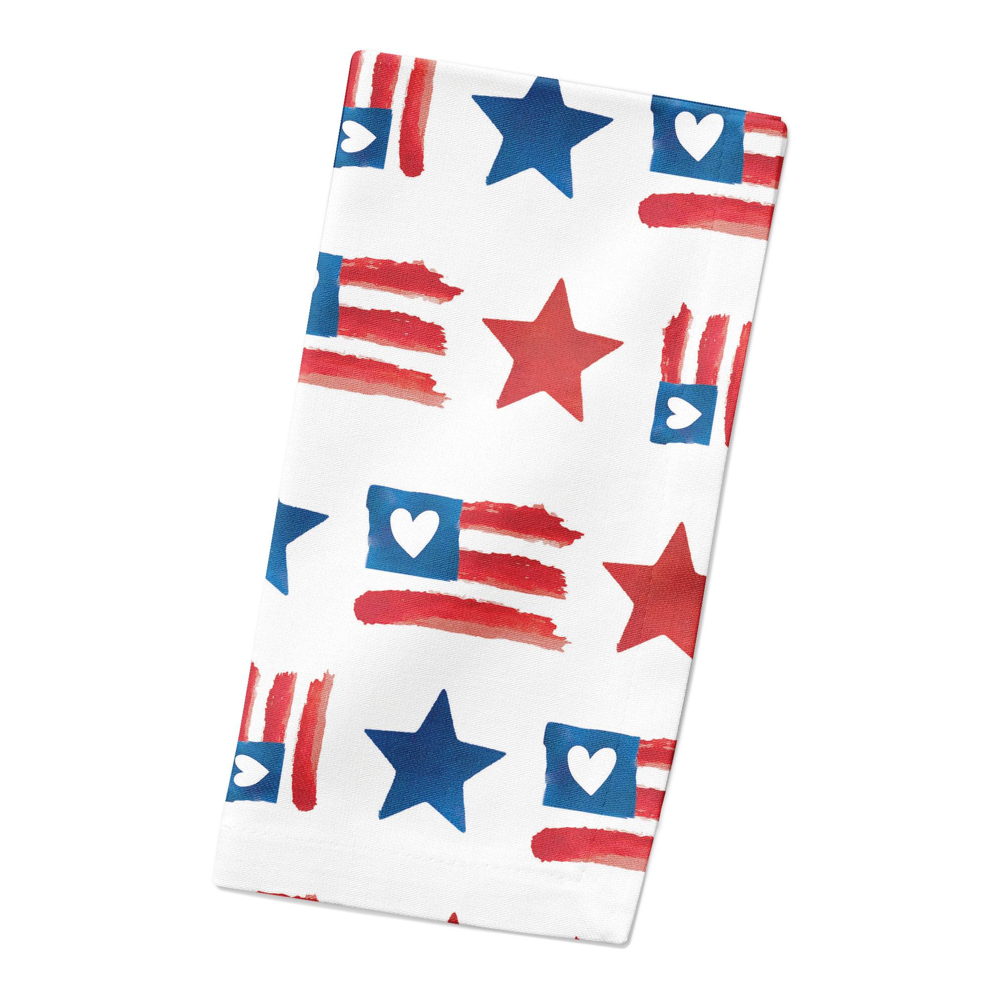 Designs Direct Flags & Stars Pattern Cotton Twill Napkin