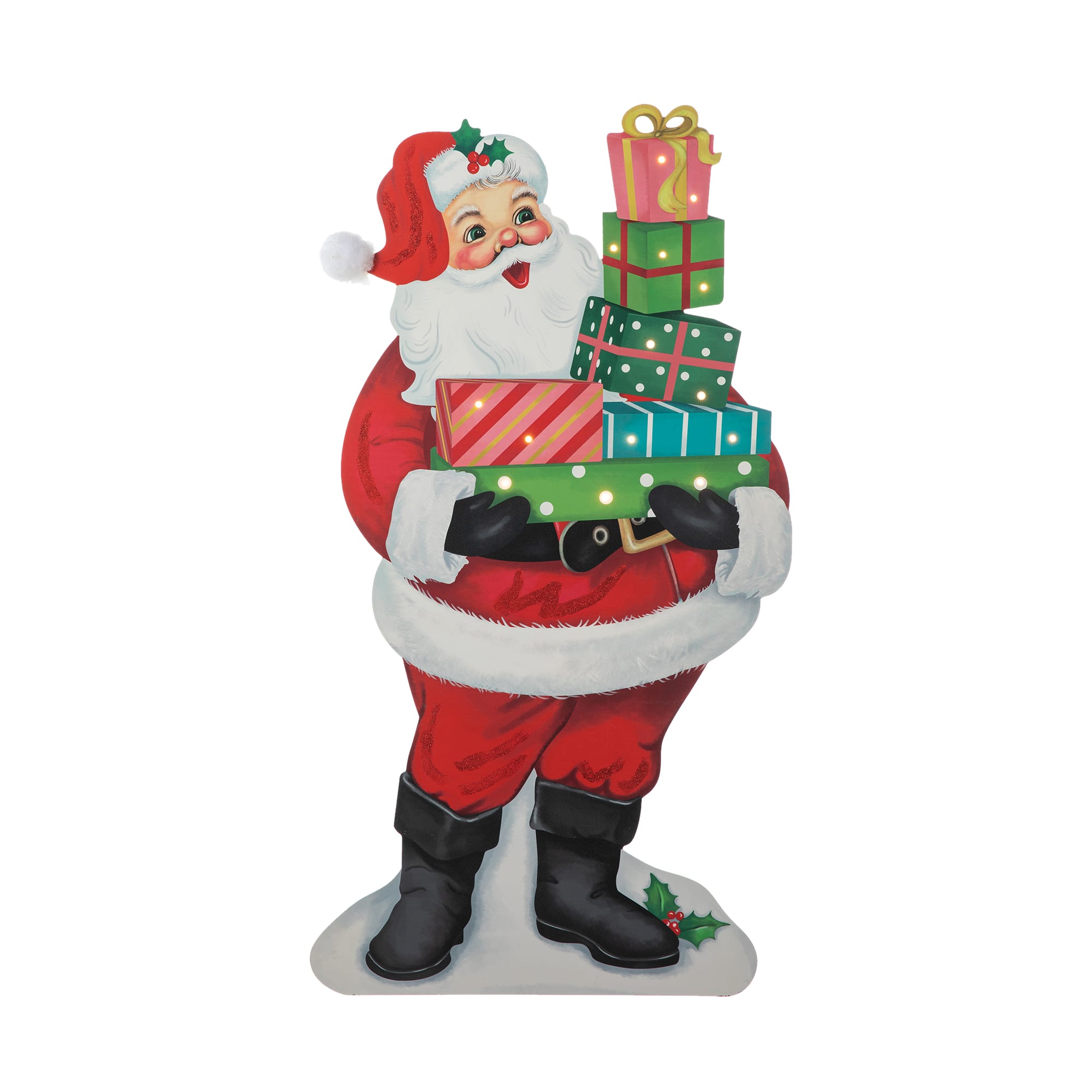 Glitzhome® 36'' Wooden Santa Gifts Porch Décor