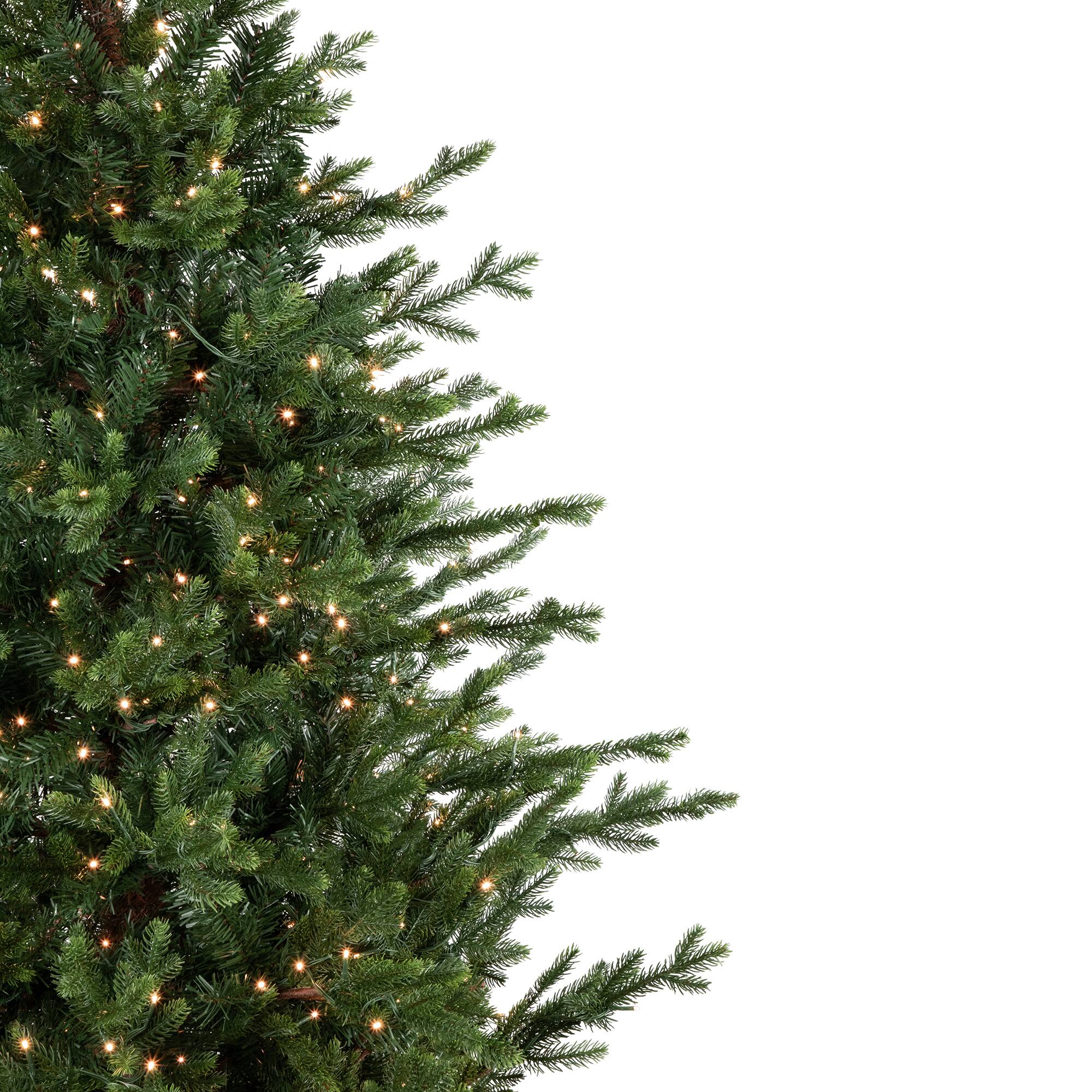6ft. Pre-Lit Deluxe Russian Pine Artificial Christmas Tree in Planter, Warm White LED Lights
