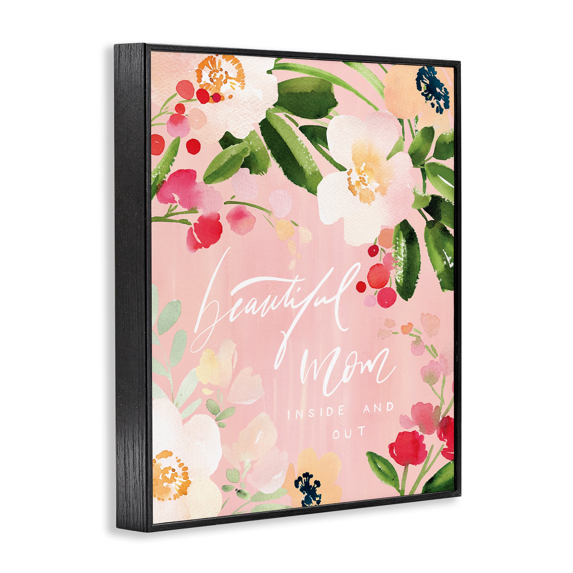 Stupell Industries Beautiful Mom Floral Mother's Day Framed Giclee Art