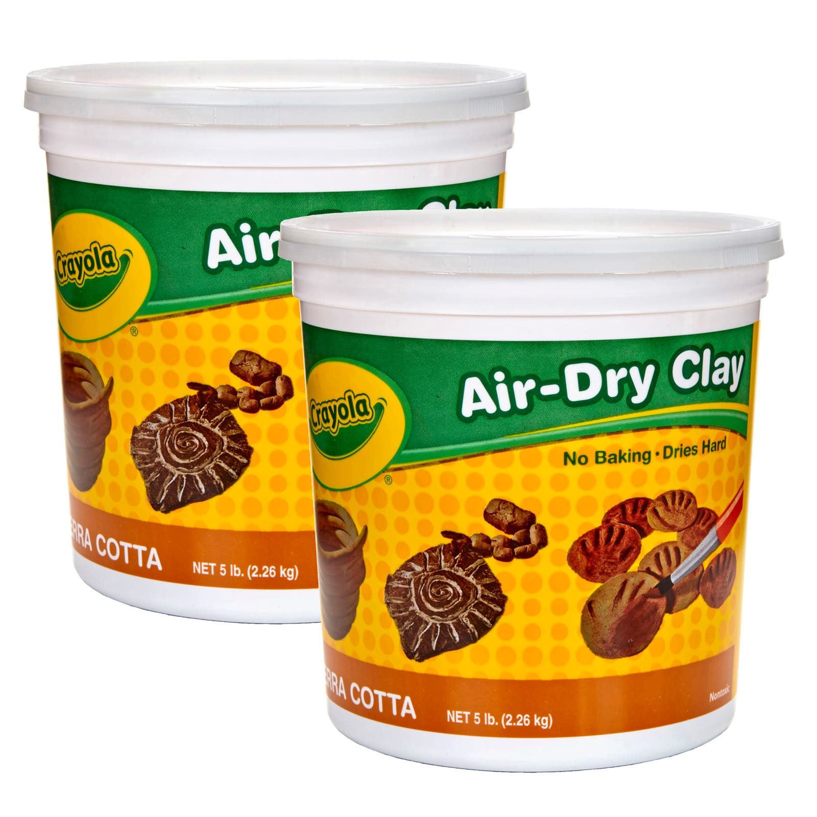 Crayola® 5lbs. Terra Cotta Air-Dry Clay Tub, 2ct.