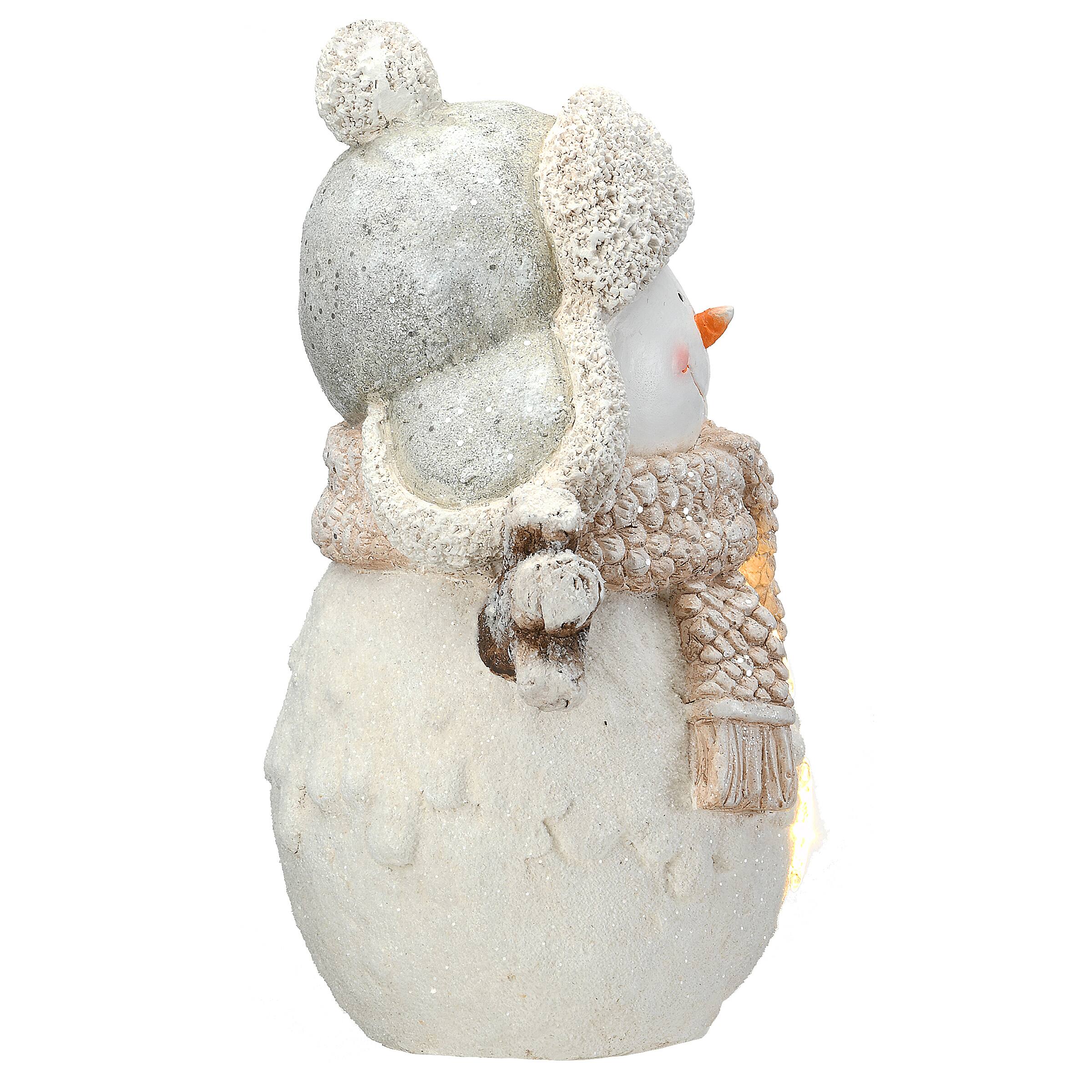 15" Snowman with Snowflake Lights