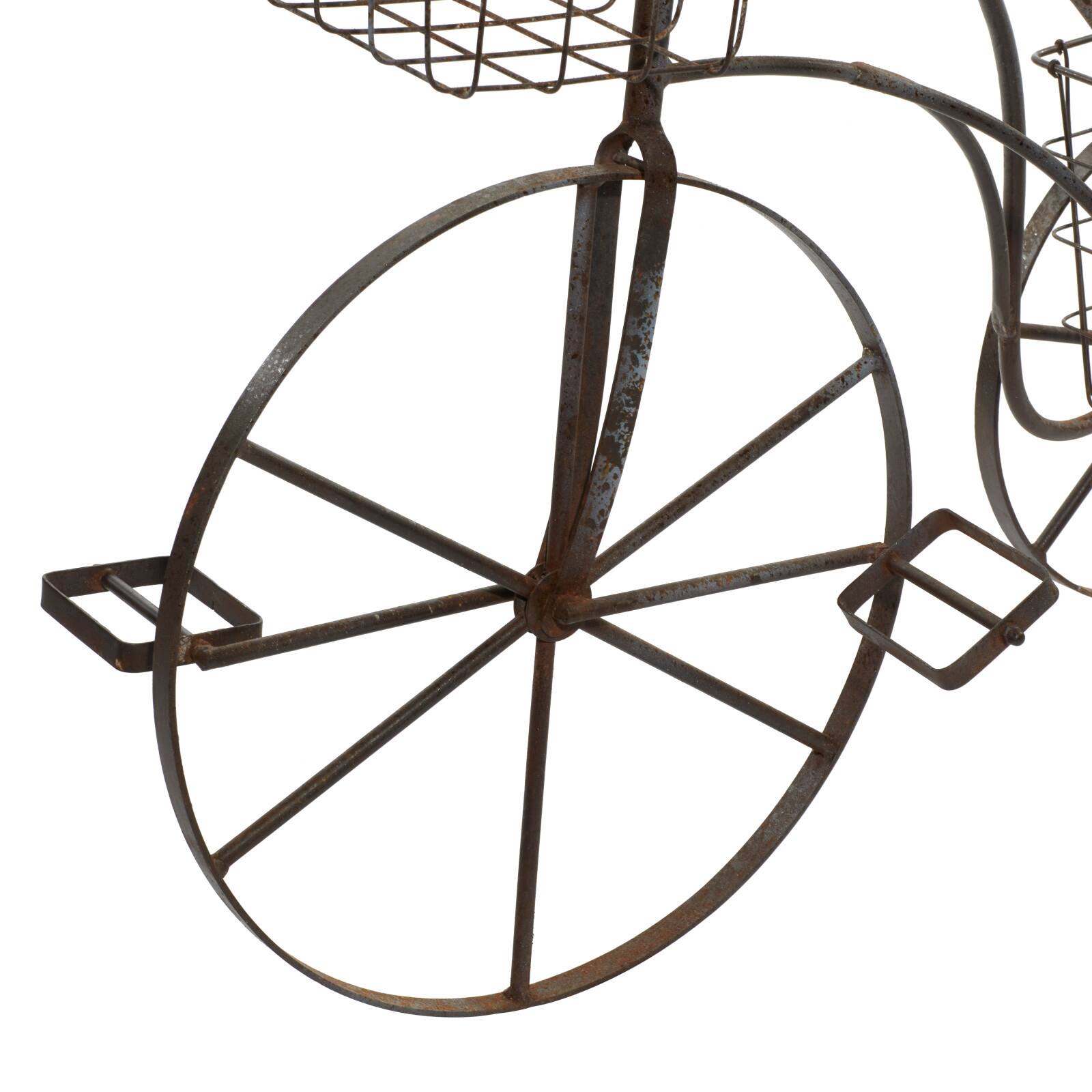 Brown Metal Farmhouse Plantstands, 33&#x22; x 41&#x22; x 13&#x22;
