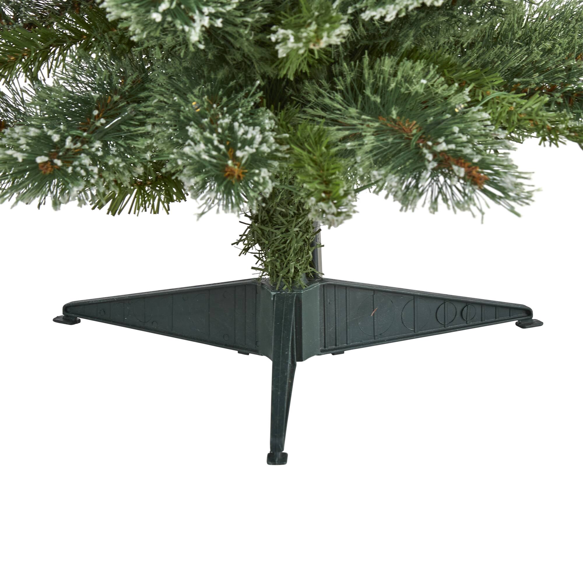 3ft. Pre-Lit Wisconsin Slim Snow Tip Pine Artificial Christmas Tree with Clear LED Lights