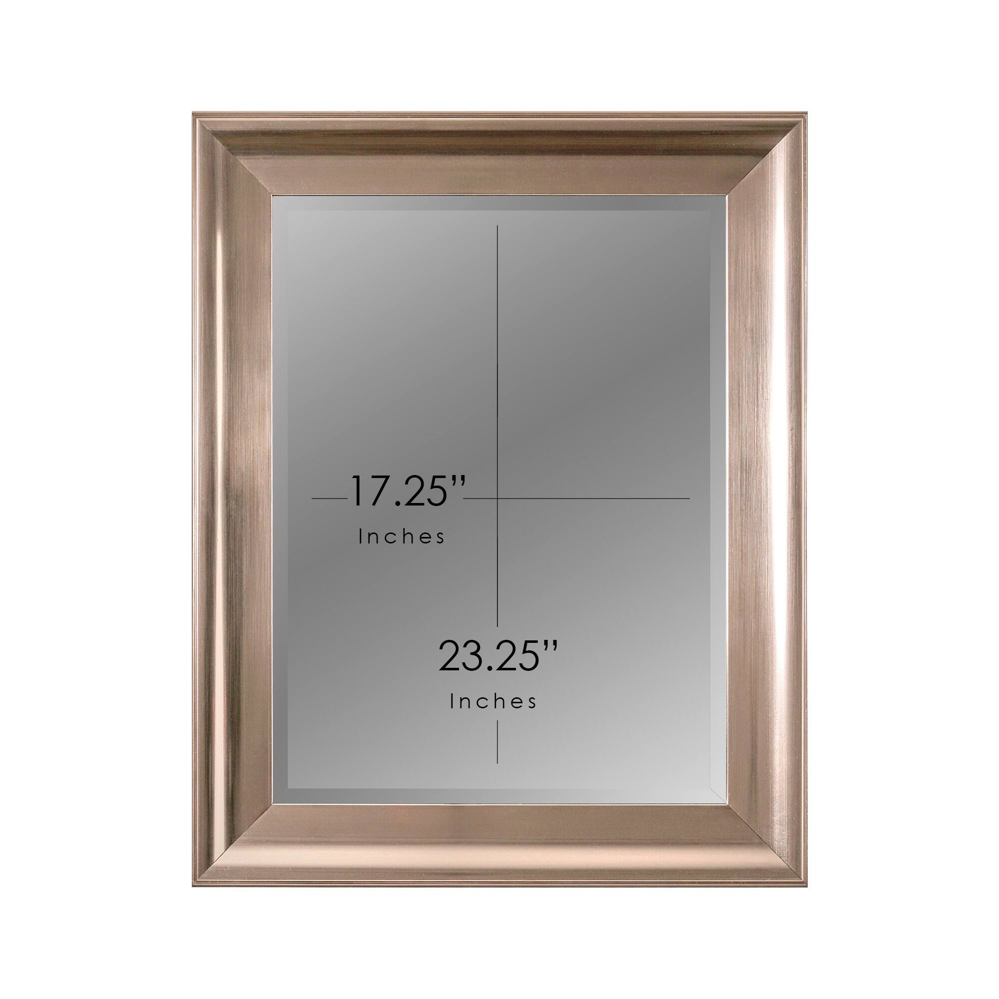 Head West Traditional Brushed Nickel Framed Wall Vanity Mirror - 24" x 30"
