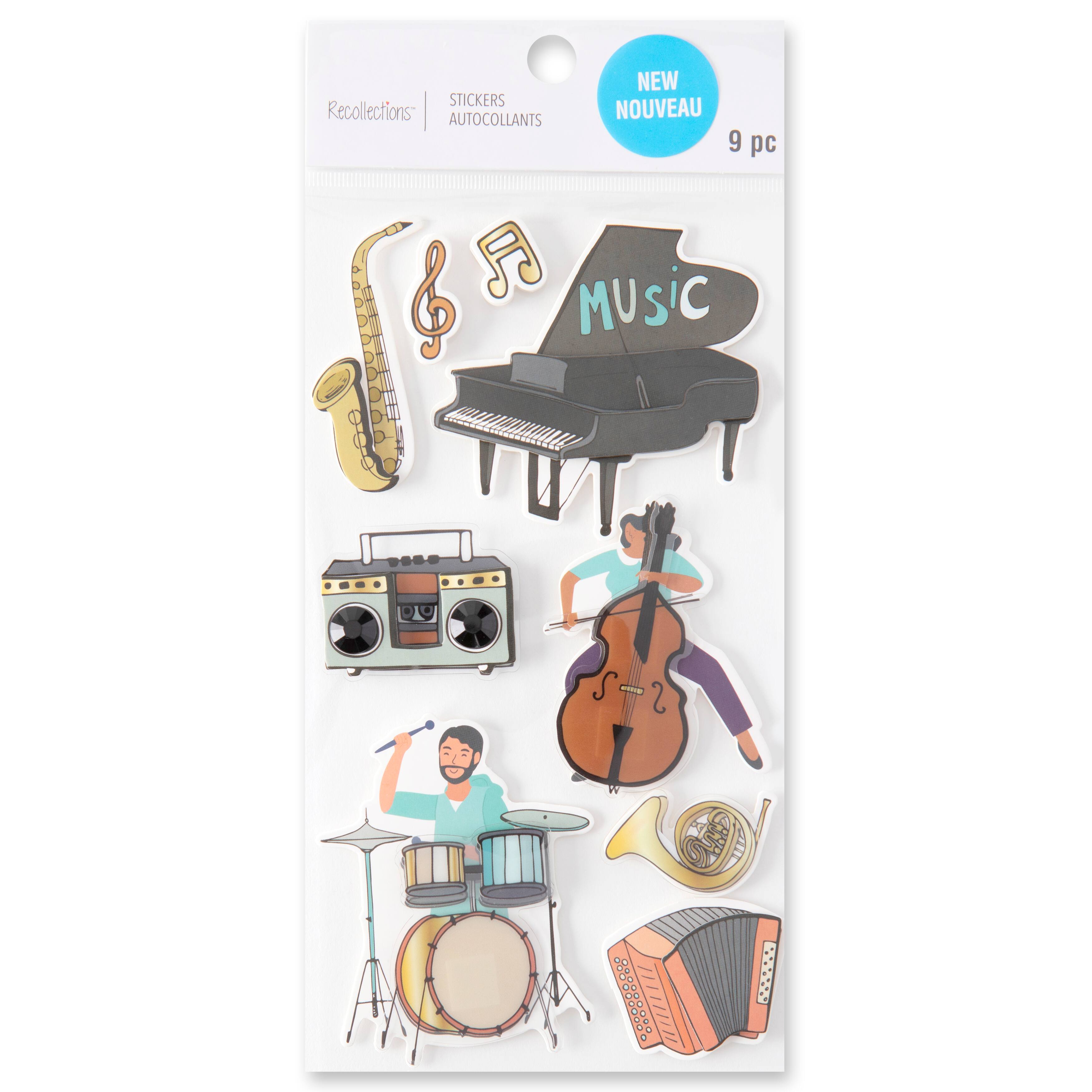 Playing Music Dimensional Stickers by Recollections&#x2122;