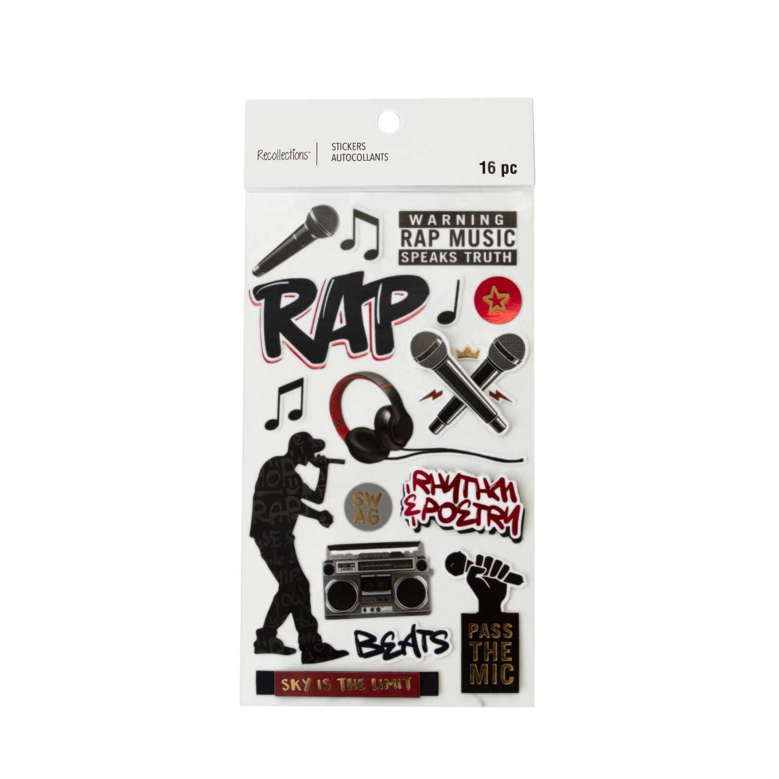 Buy in Bulk - 12 Pack: Rap Music Stickers by Recollections™ | Michaels
