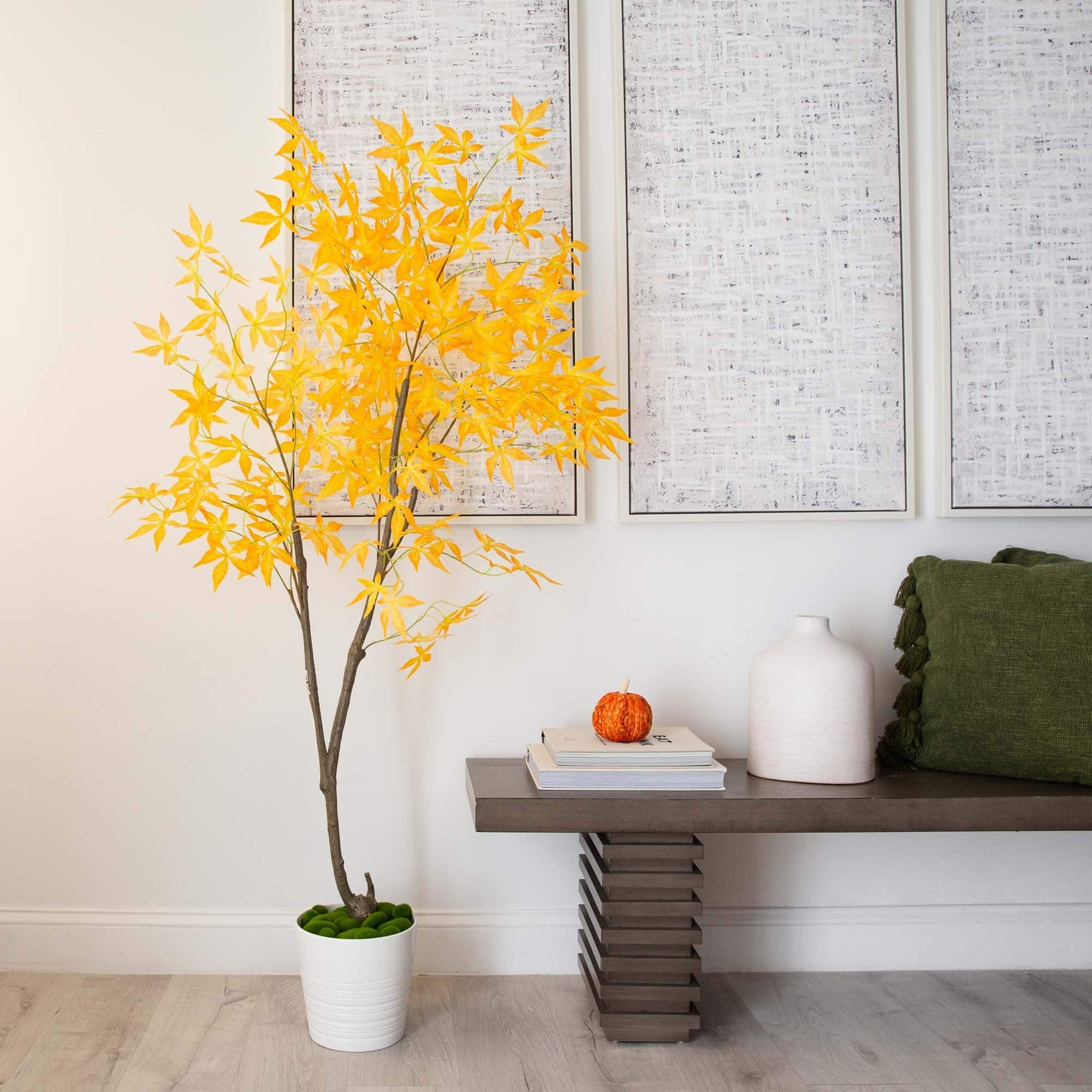 5ft. Yellow Autumn Maple Artificial Potted Tree