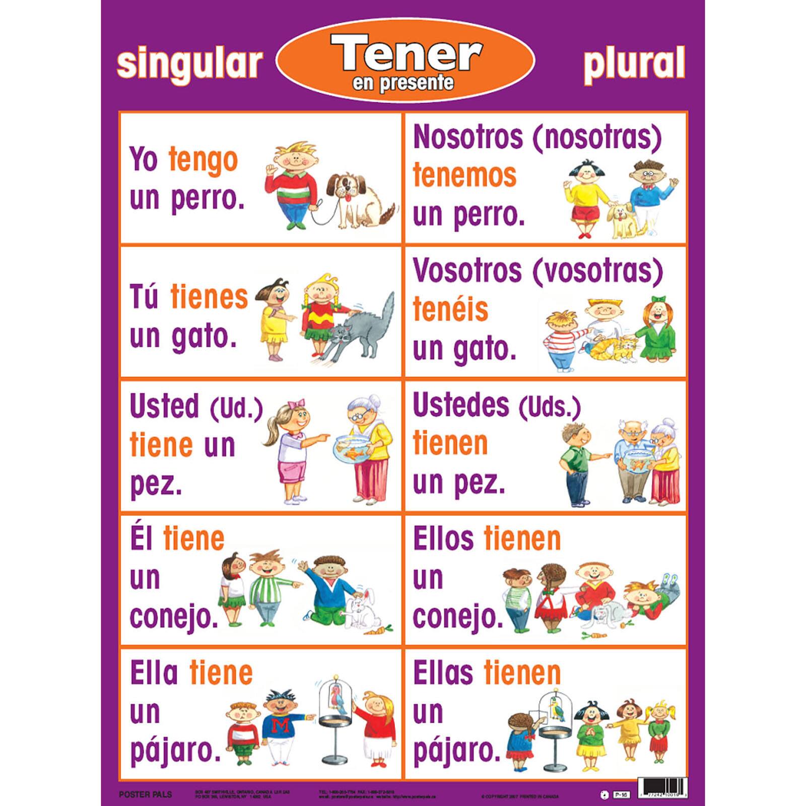 Poster Pals&#xAE; Spanish Verb Posters, 7ct.
