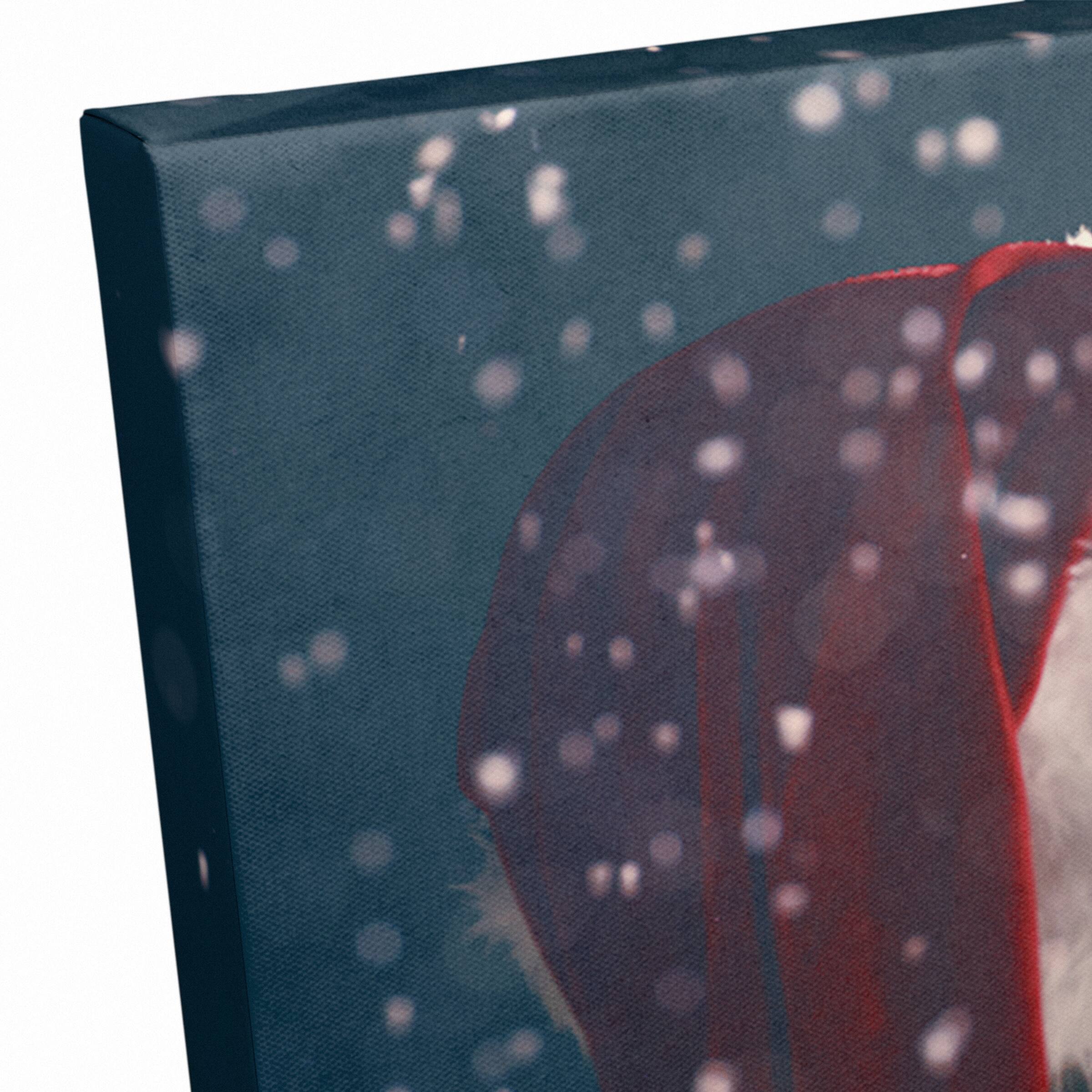 Magical Santa Sleigh Scene Canvas Wall Art