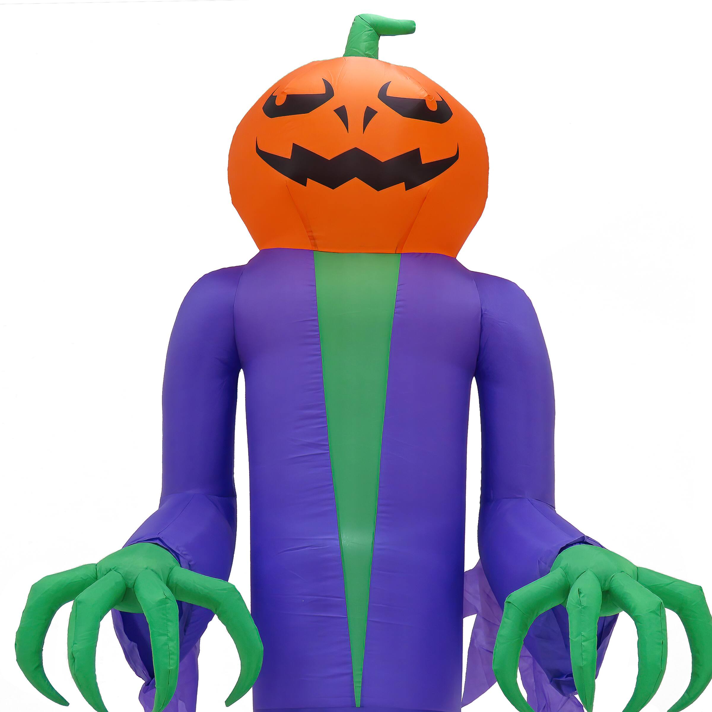 12ft. Inflatable Halloween Pumpkin Ghost Decoration with LED Lights