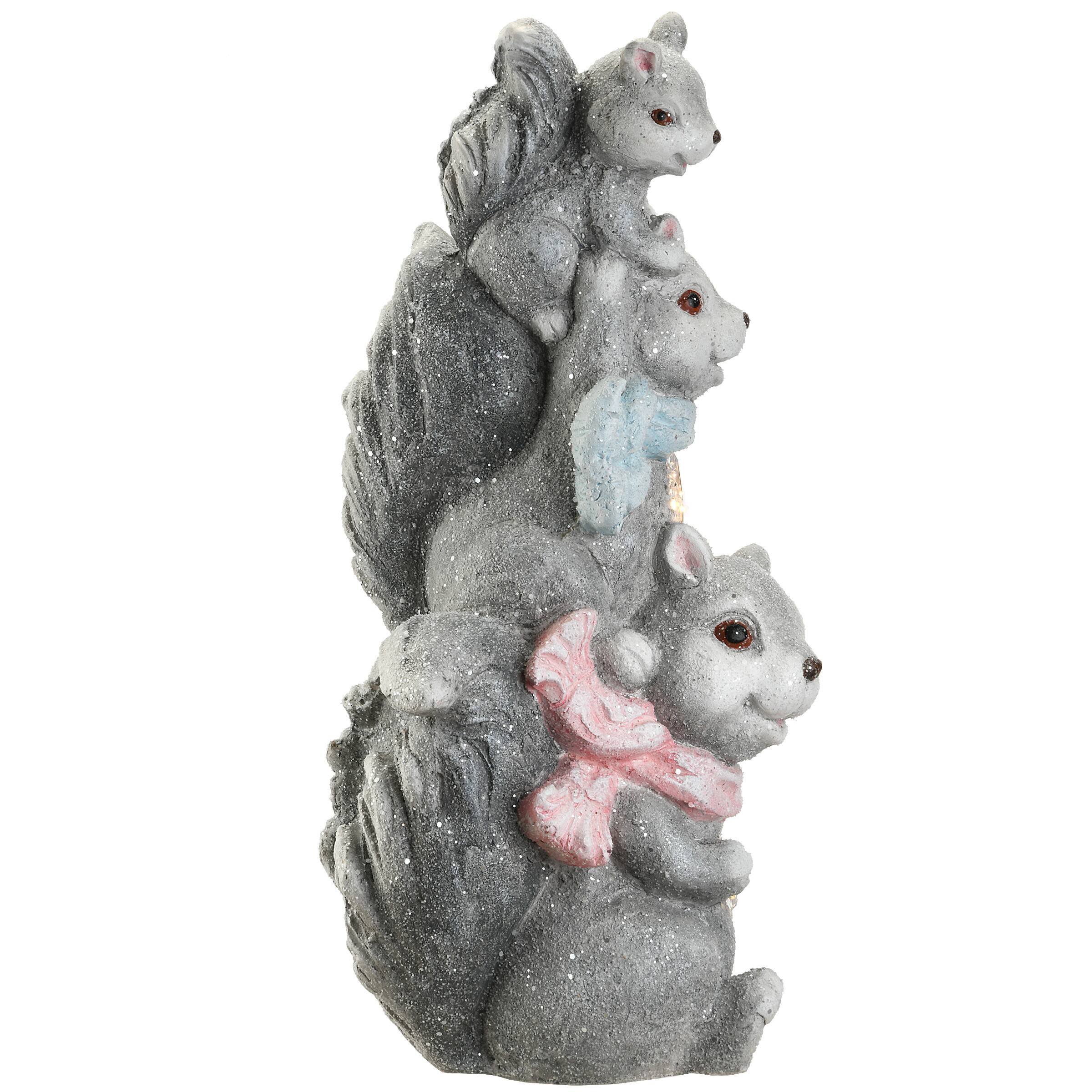 19" LED Squirrel Trio Figurine