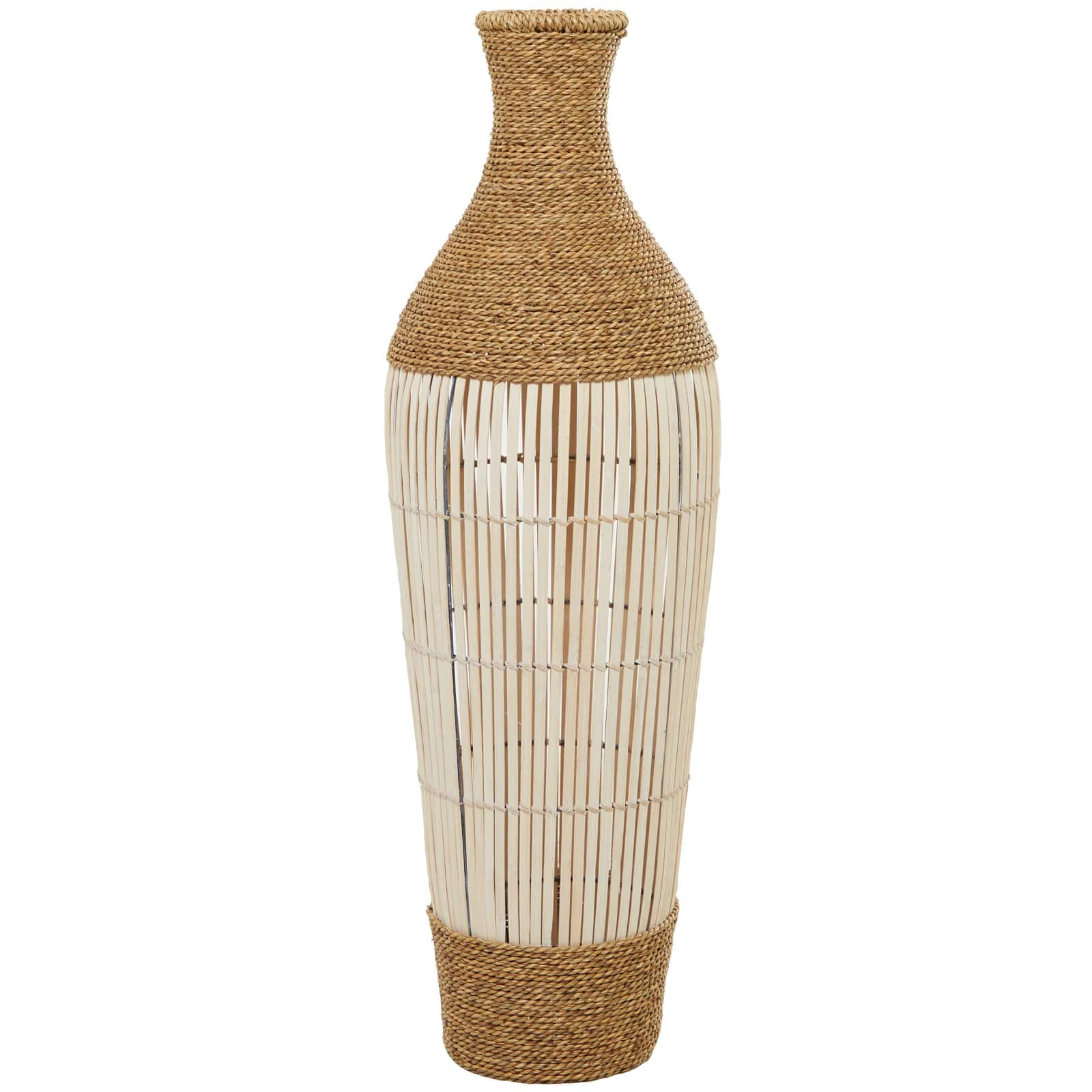 Brown Seagrass Handmade Tall Woven Floor Vase