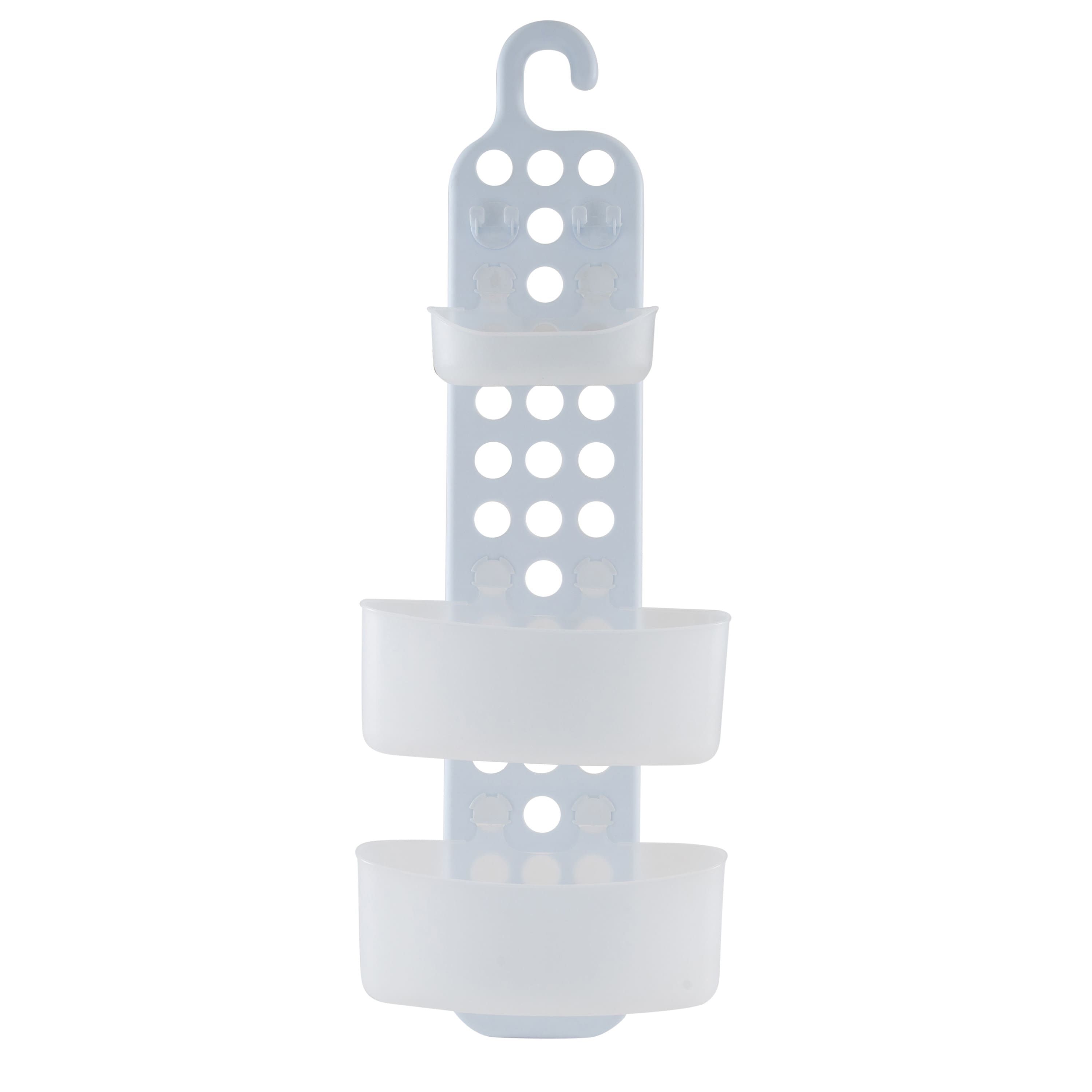 Bath Bliss White 3 Tier Adjustable Shelves Shower Caddy