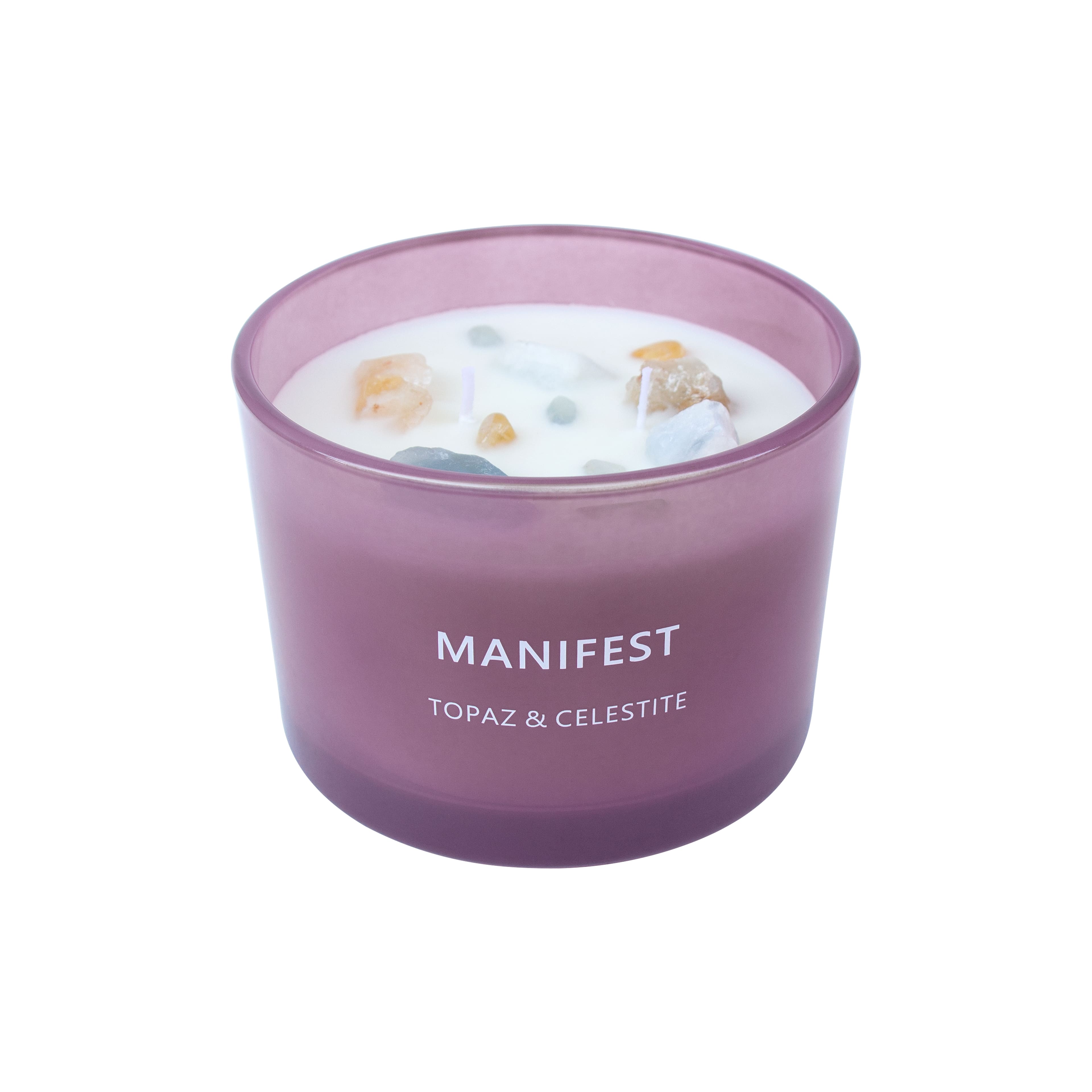 12oz. Topaz &#x26; Celestite Manifest Scented Jar Candle by Ashland&#xAE;