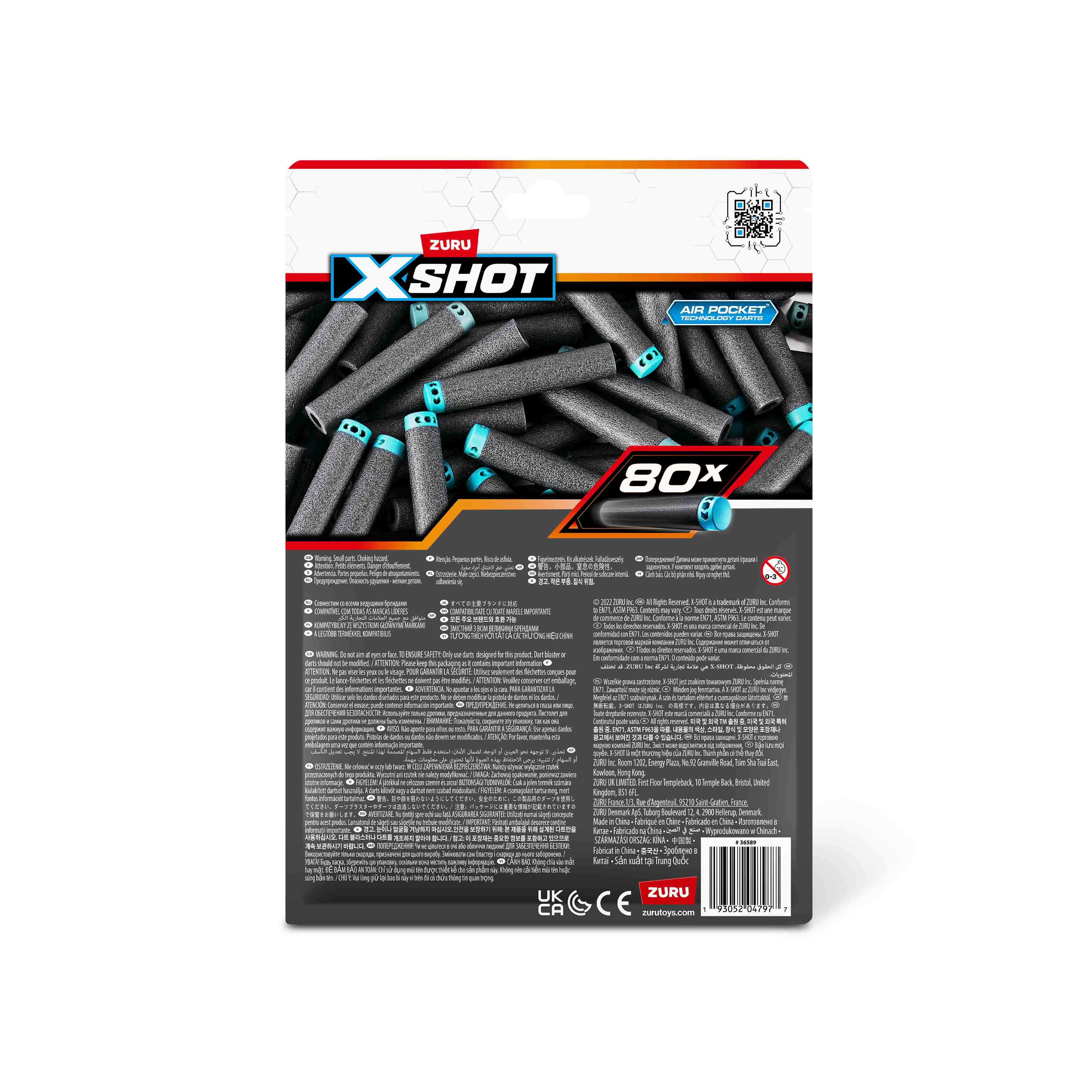 Zuru X-Shot Foam Darts Refill Pack, 80ct.
