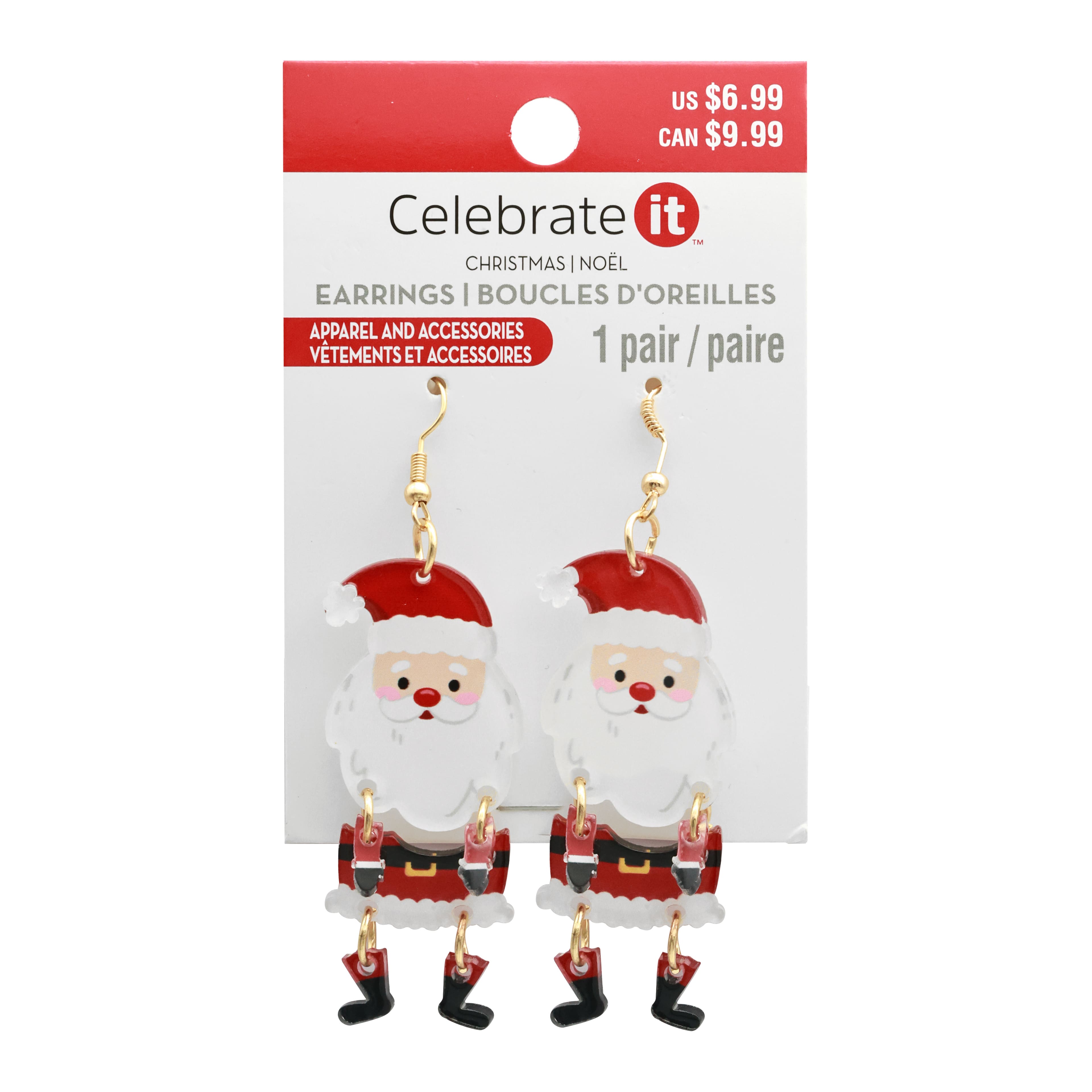 Santa Dangling Earrings by Celebrate It&#x2122;