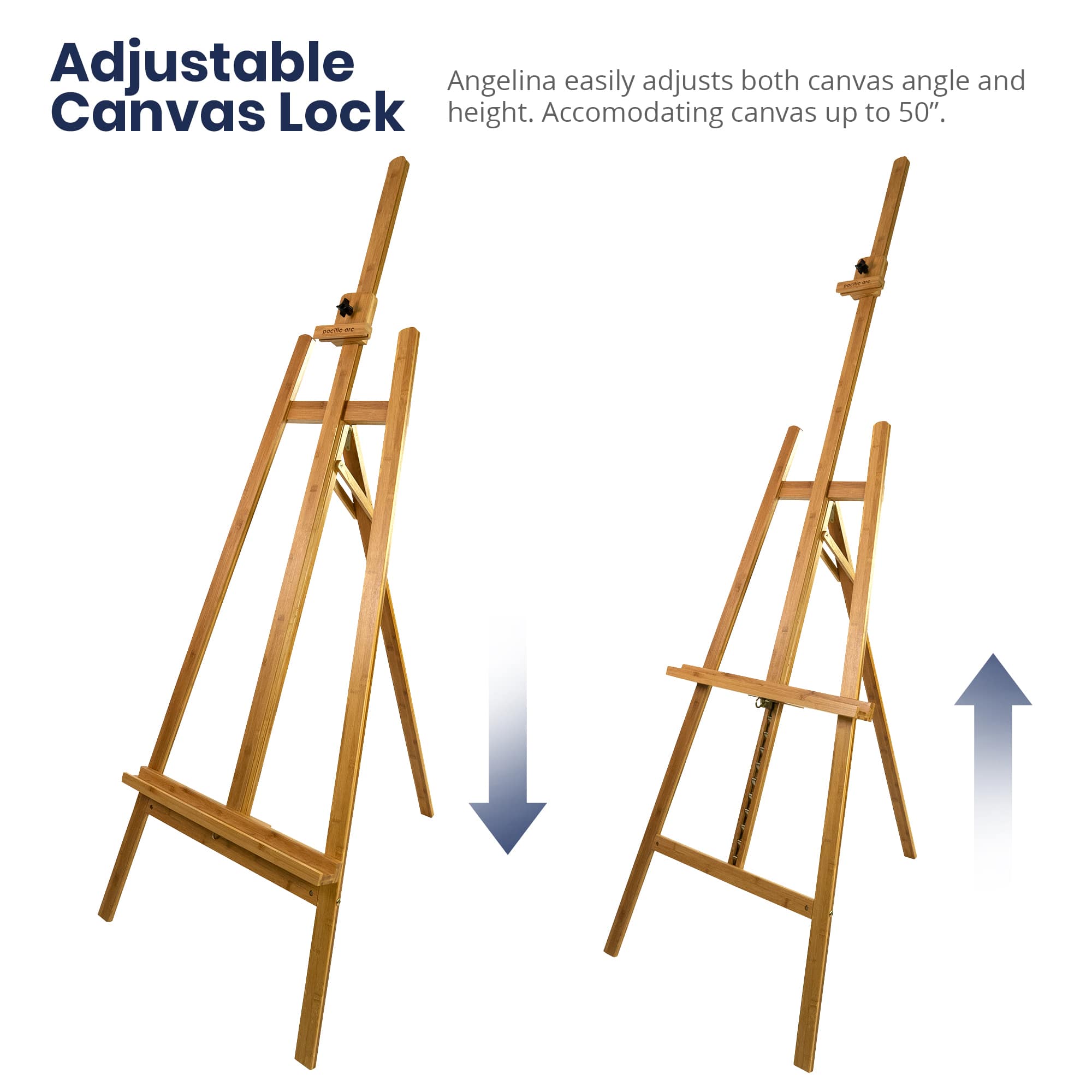 Pacific Arc A-Frame Bamboo Studio Easel