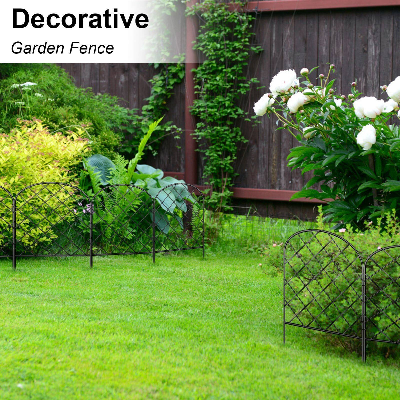 NEX 10ft. Black Rhombic Garden Fence